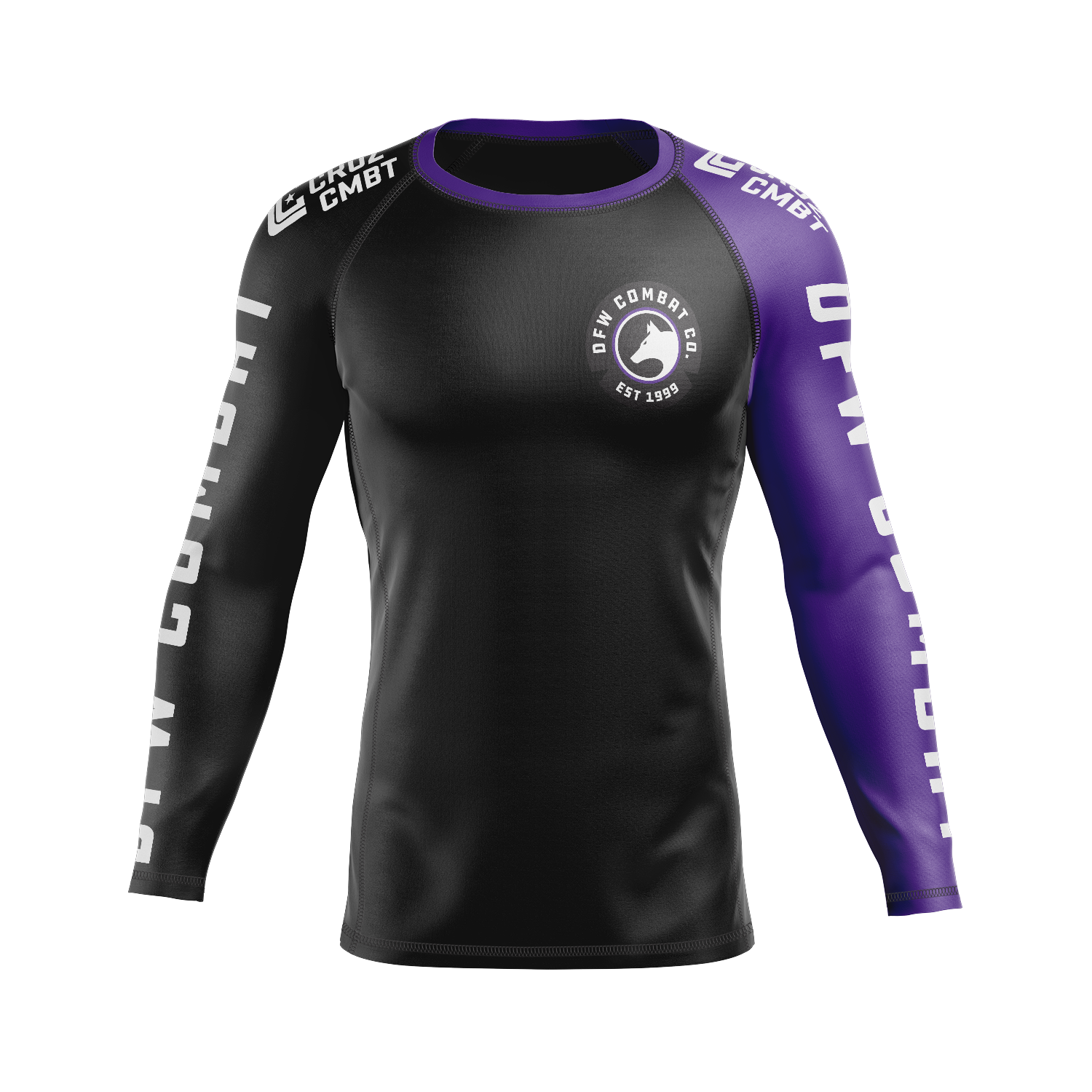 DFW Combat men's rash guard Ranked, purple
