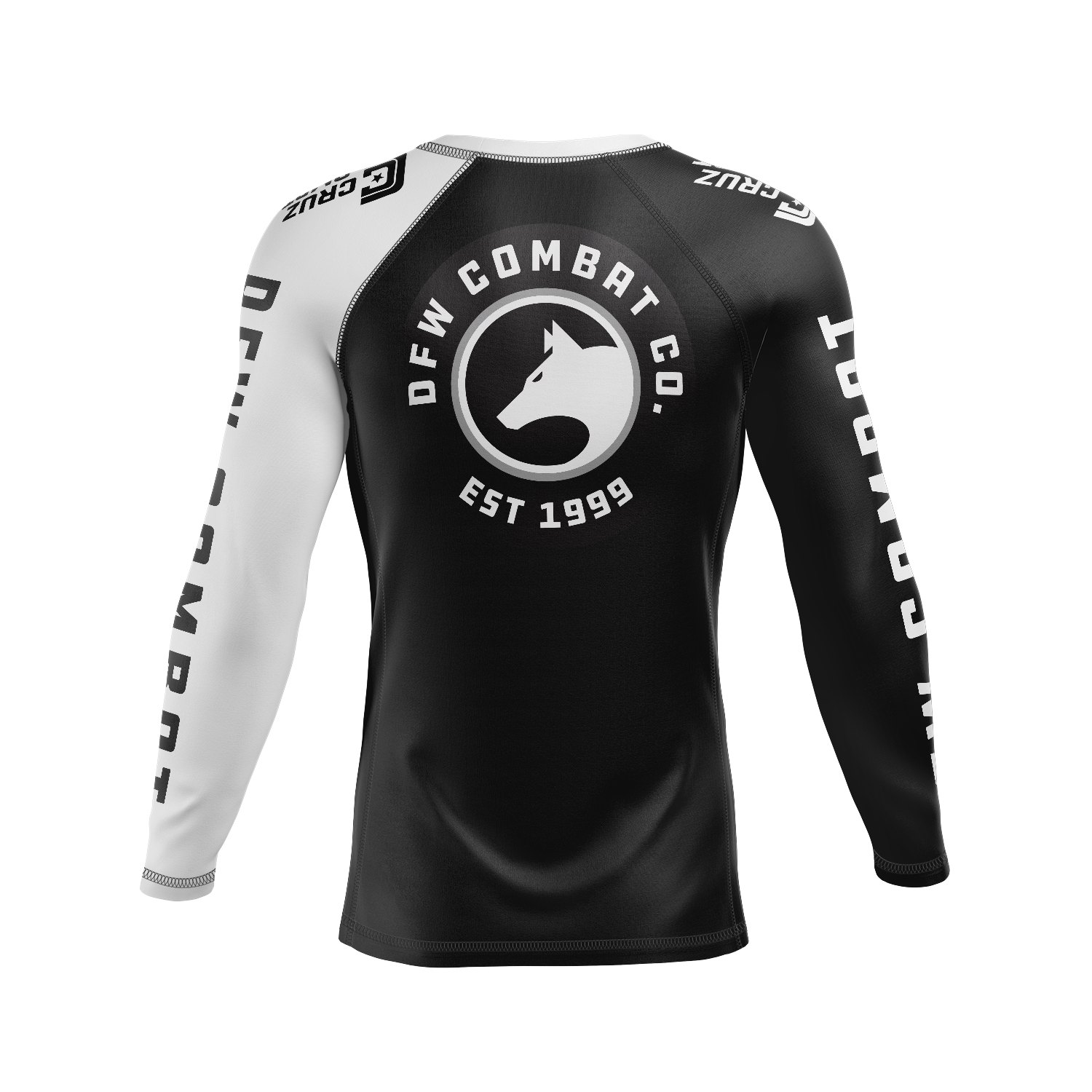 DFW Combat men's rash guard Ranked, white