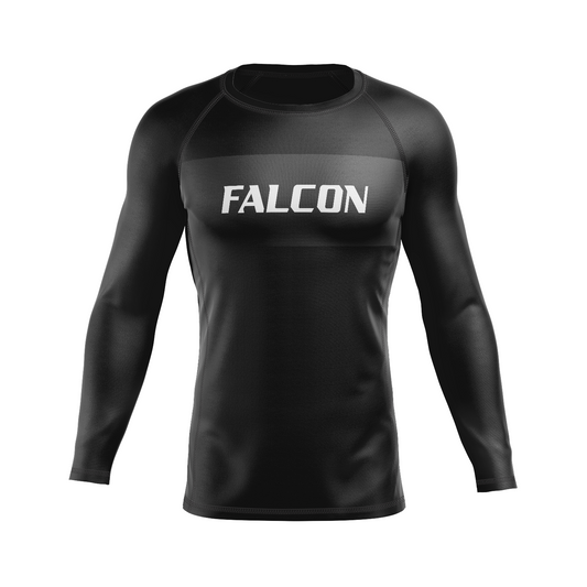 Falcon BJJ men's rash guard Standard Issue, black