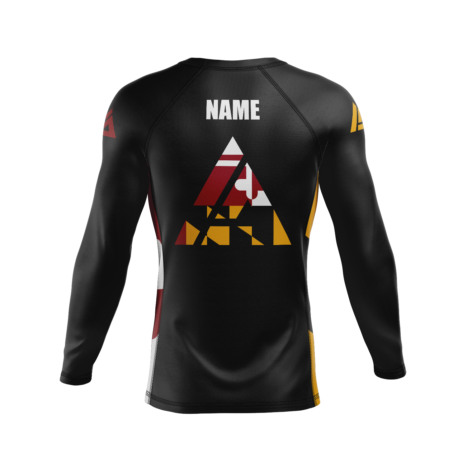 Baltimore BJJ men's rash guard Flag, black