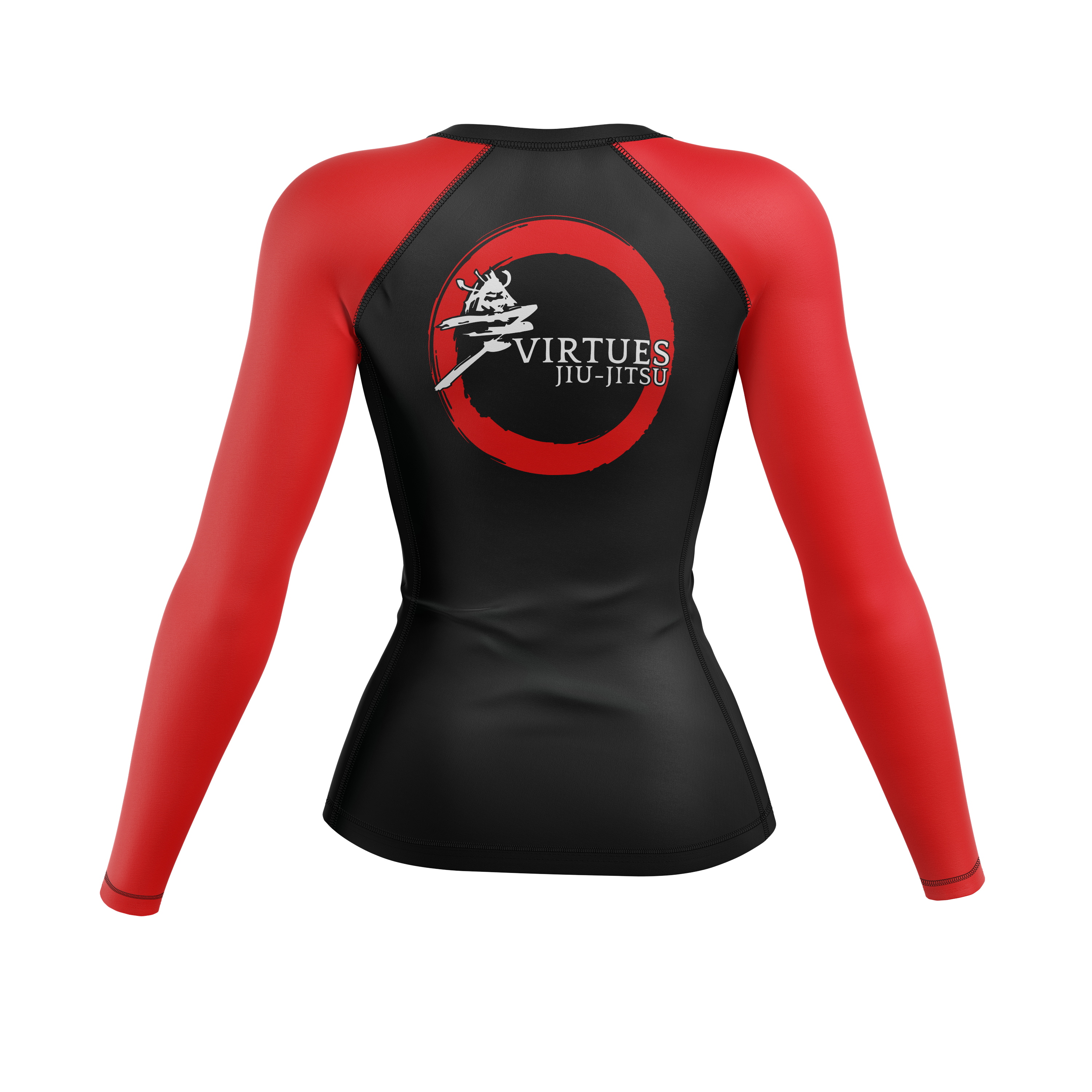 wholesale 7 Virtues women's rash guard Standard Issue, black and red