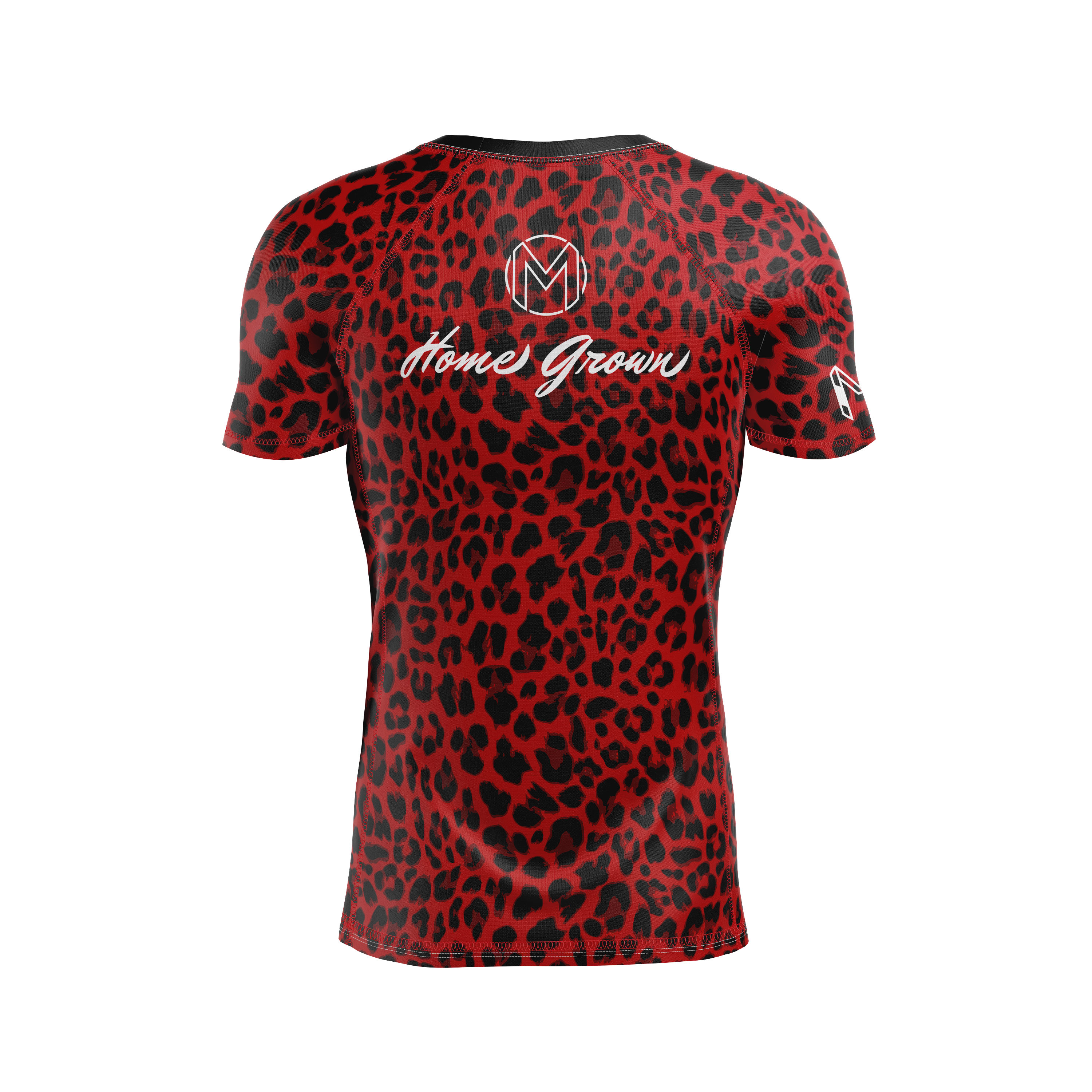 Magness BJJ men's rash guard Home Grown, leopard red