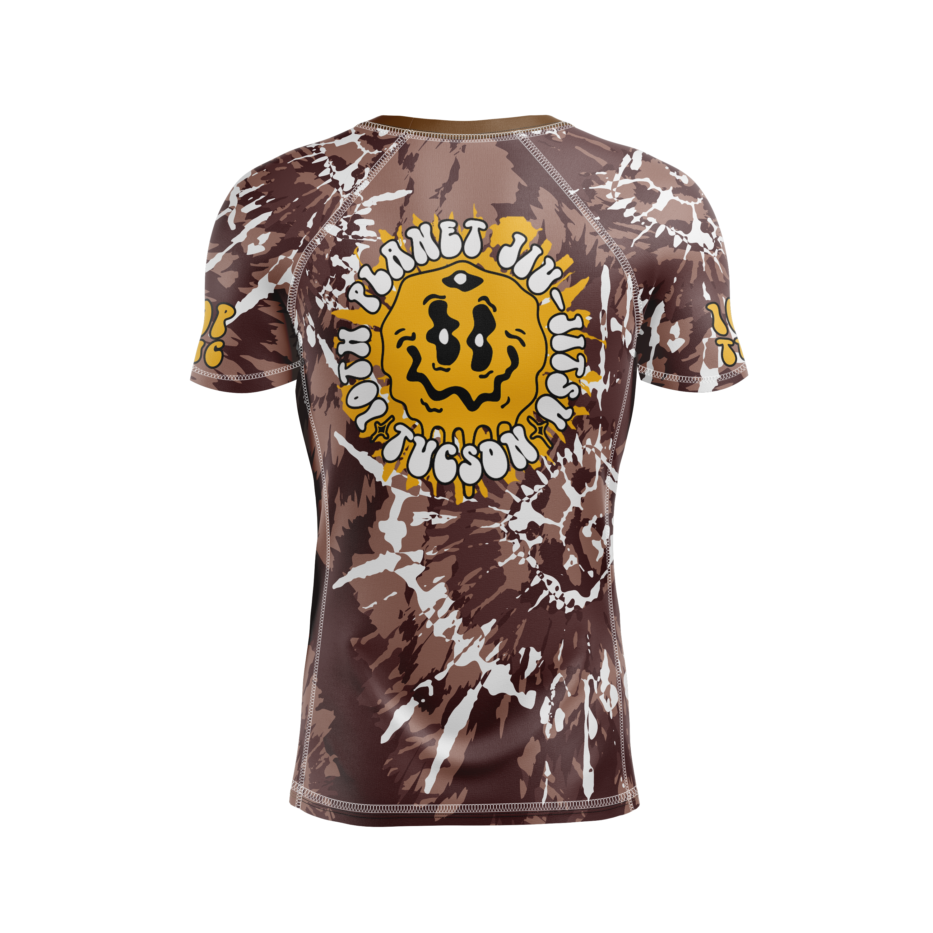 10P Tucson men's rash guard Drippy Hippie, brown