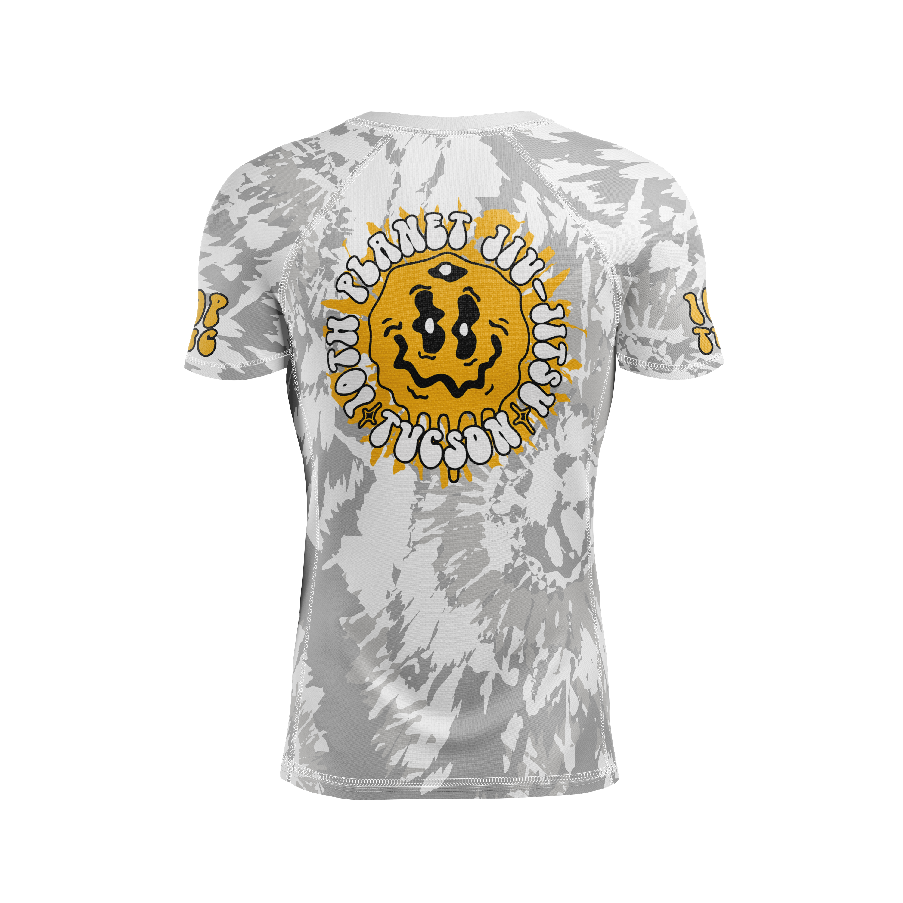 10P Tucson men's rash guard Drippy Hippie, white