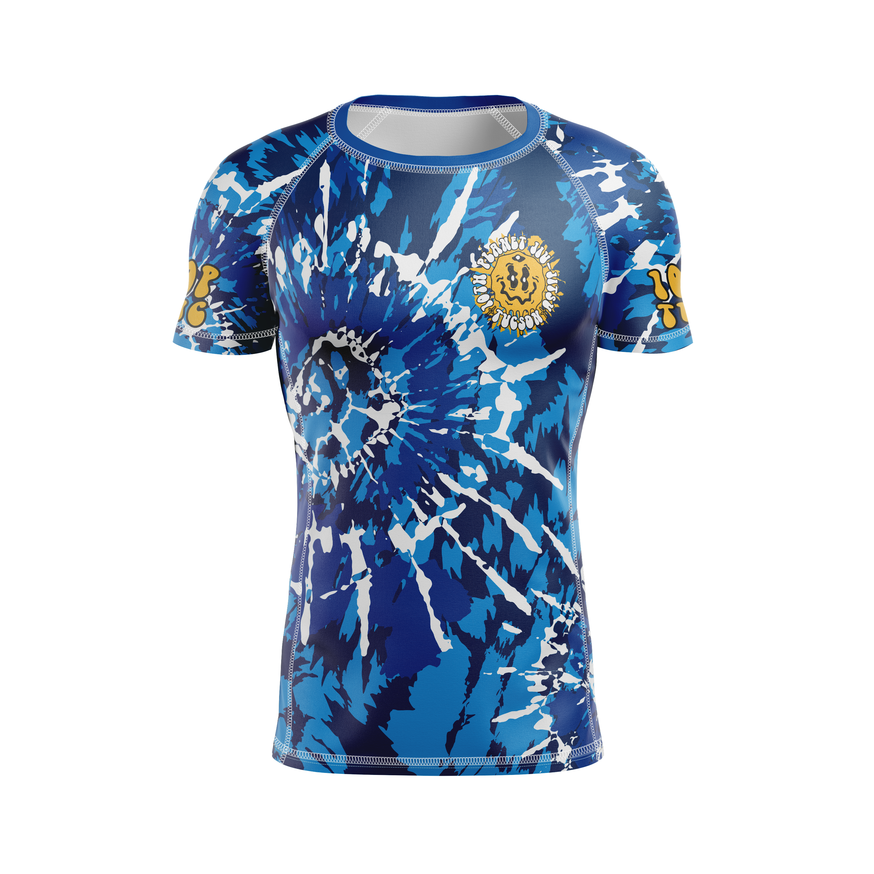 10P Tucson men's rash guard Drippy Hippie, blue