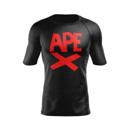 Apex Grappling men's rash guard Ape X, black and red