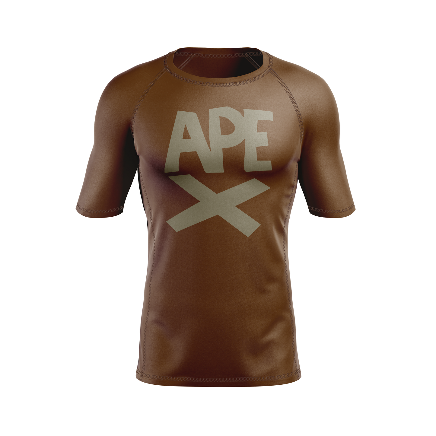 Apex Grappling men's rash guard Ape X, brown