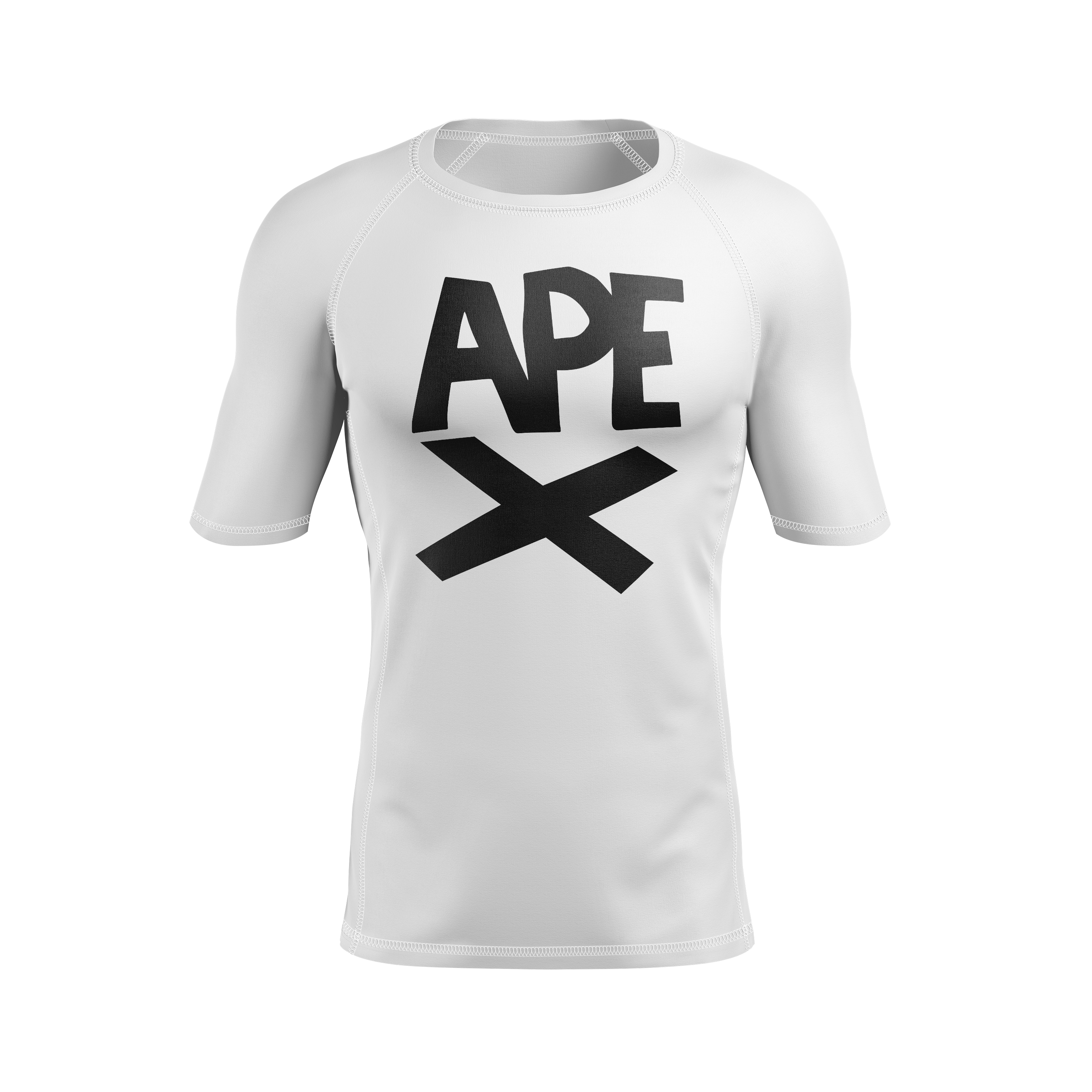 Apex Grappling men's rash guard Ape X, white