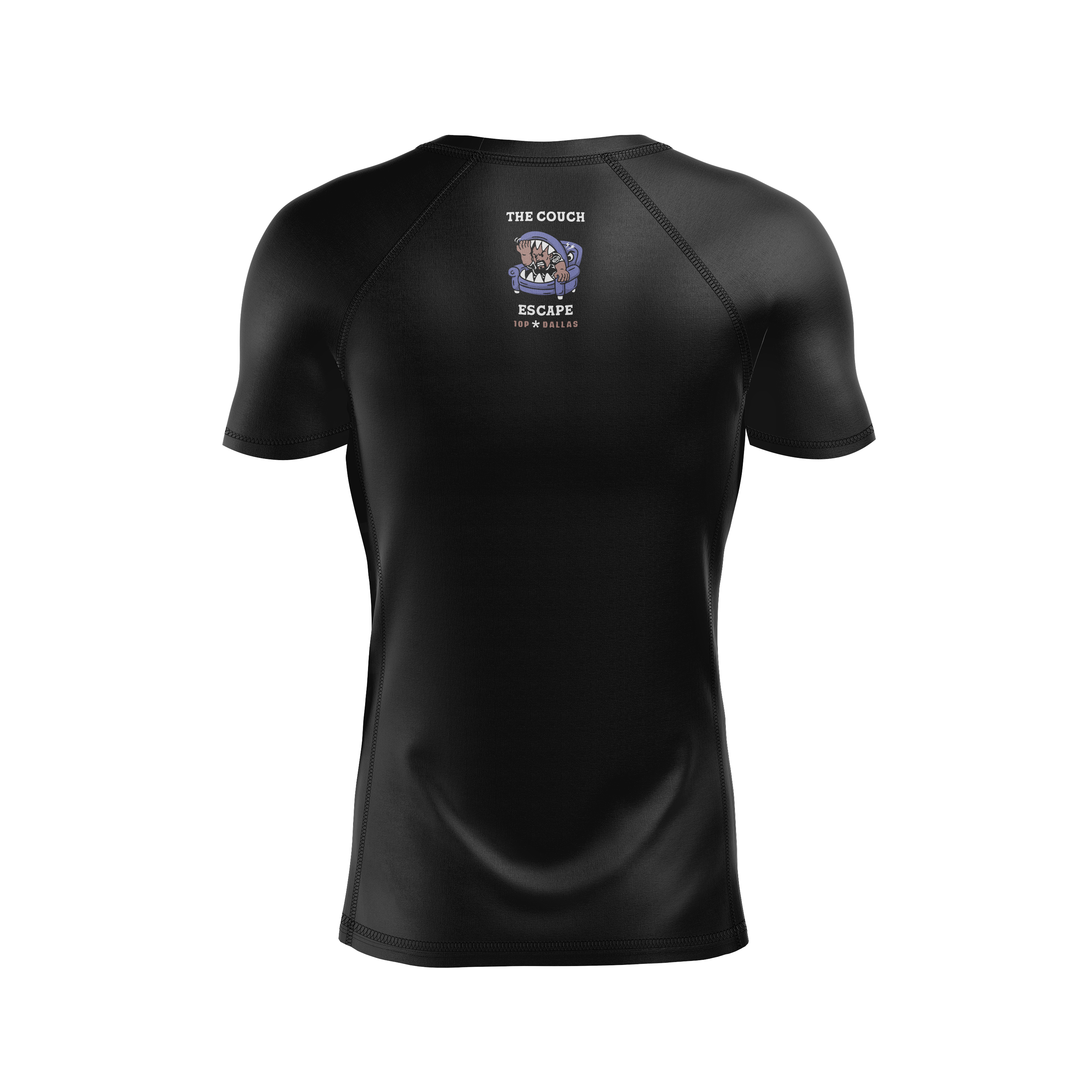 wholesale 10P Dallas men's rash guard The Couch Escape, black