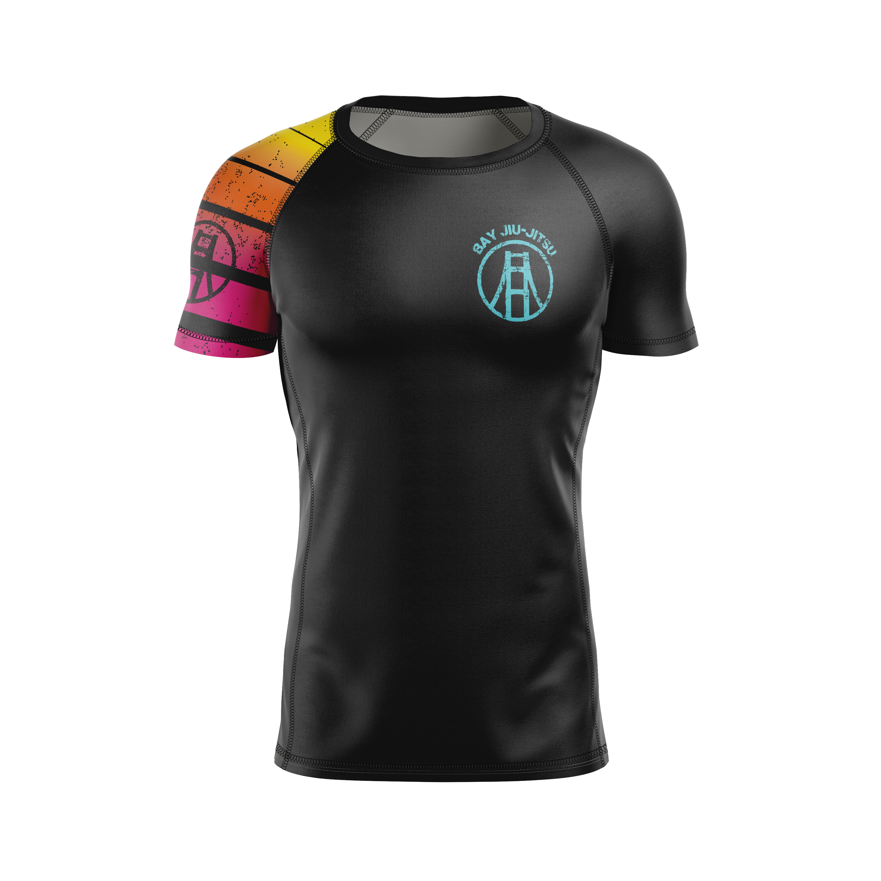 Bay Jiu Jitsu men's rash guard S25 Comp Team, black