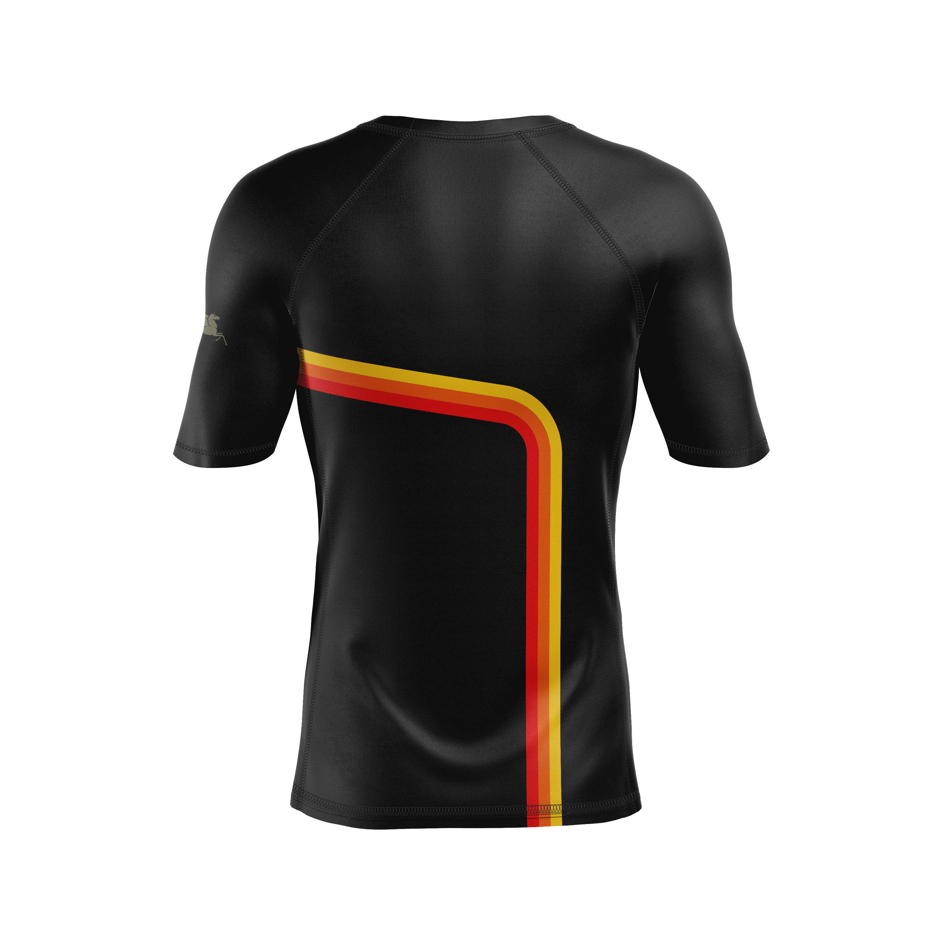 CCFC 8bit Overlords men's rash guard, black/orange