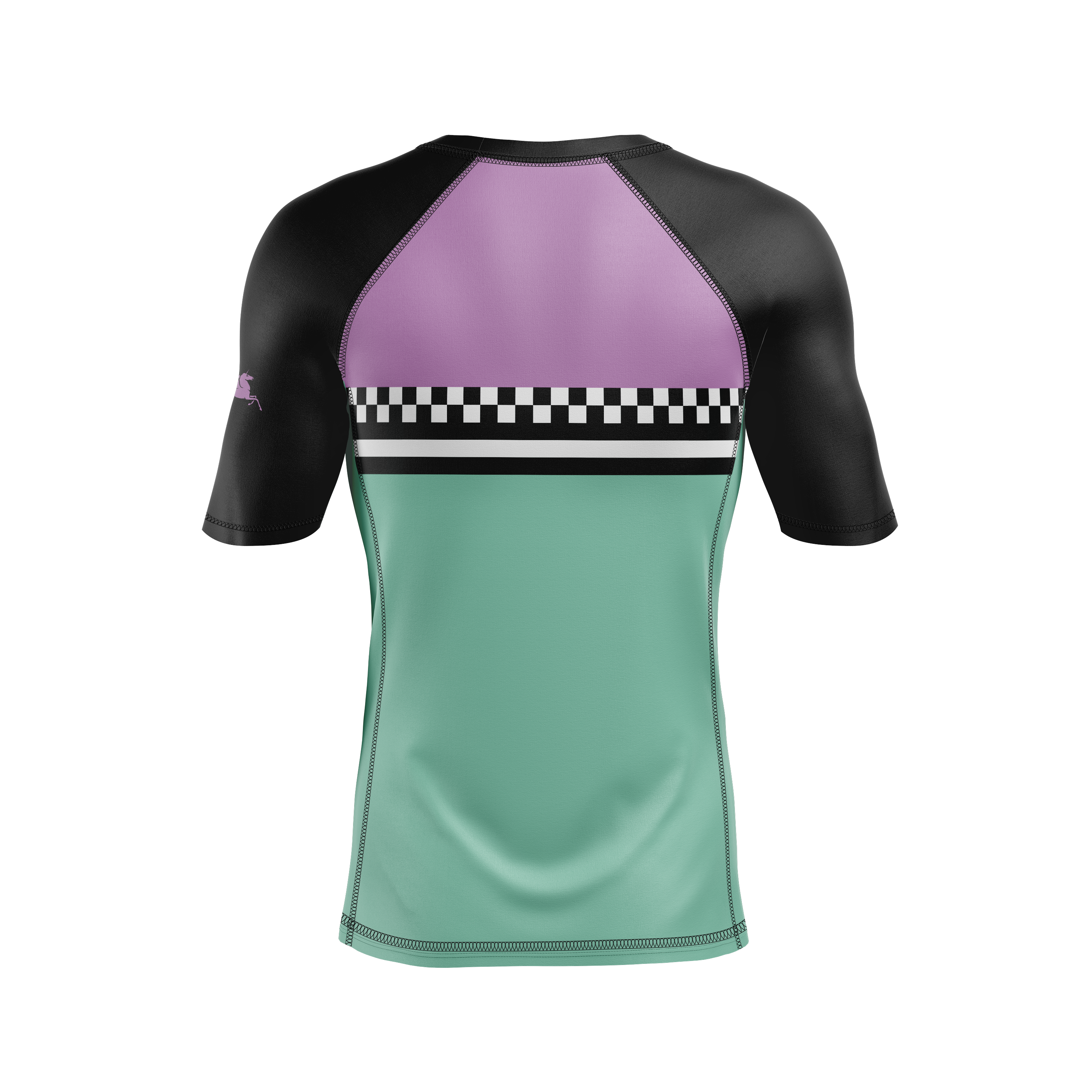 CCFC Pile Drivers men's rash guard, carib.green /purple