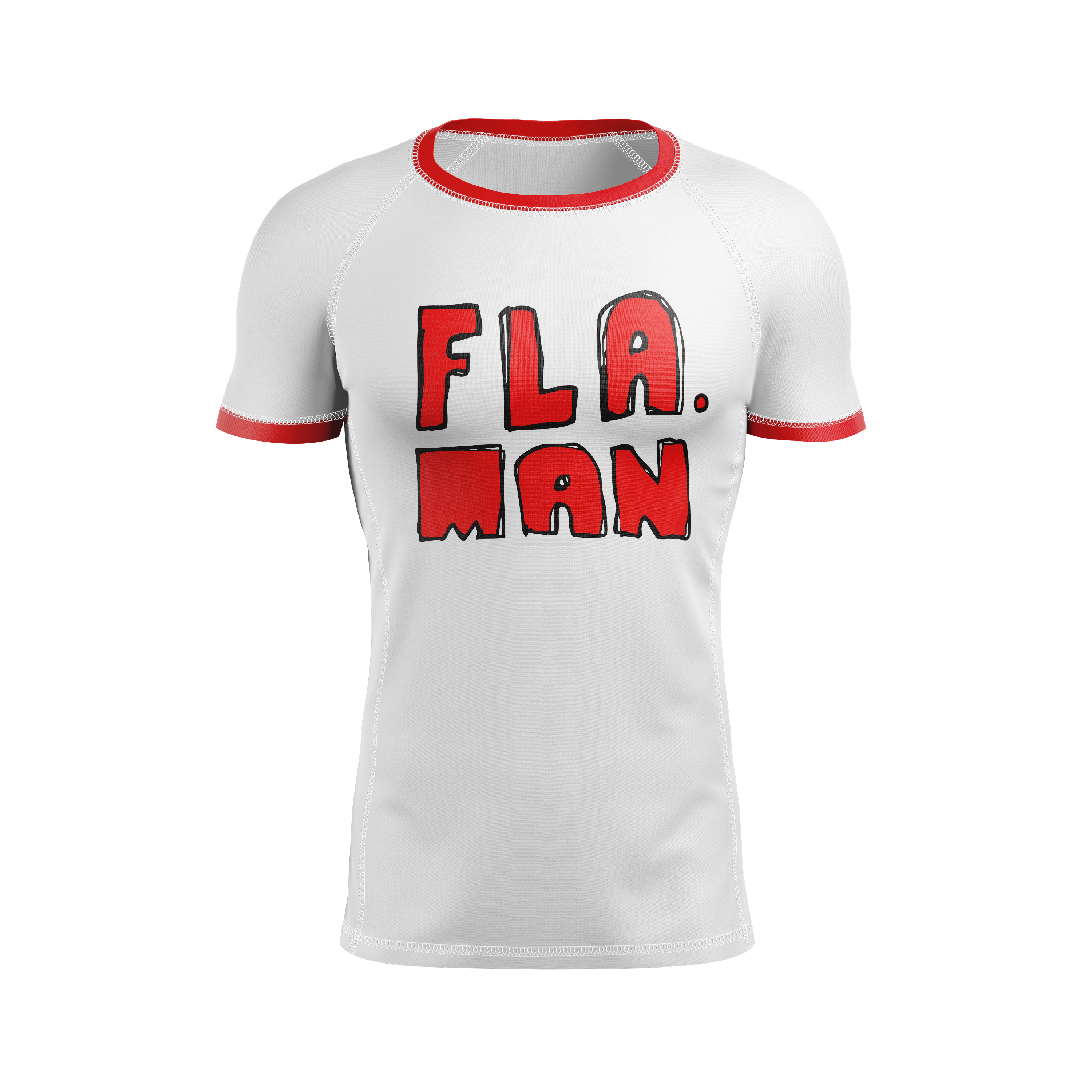 DxW: Florida Man men's rash guard, white