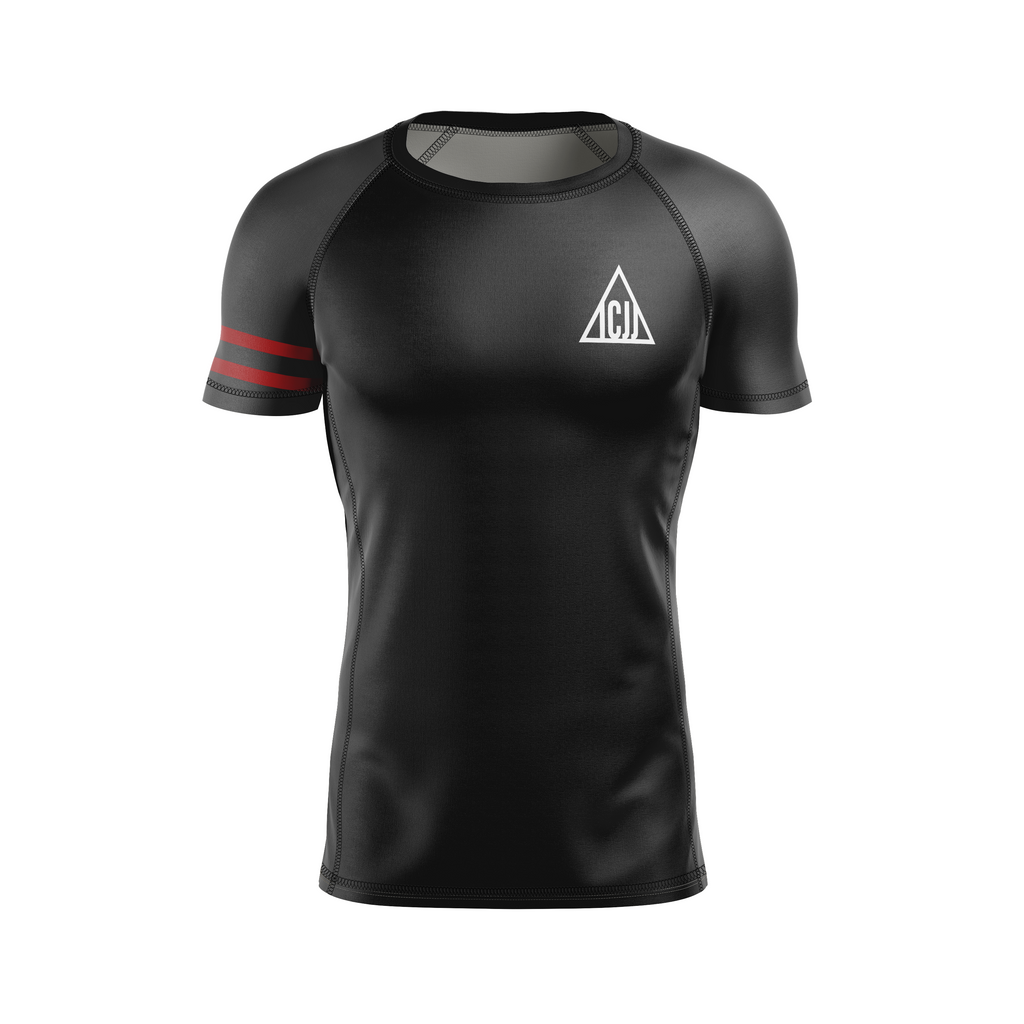 Island City rash guard Ranked, triple black