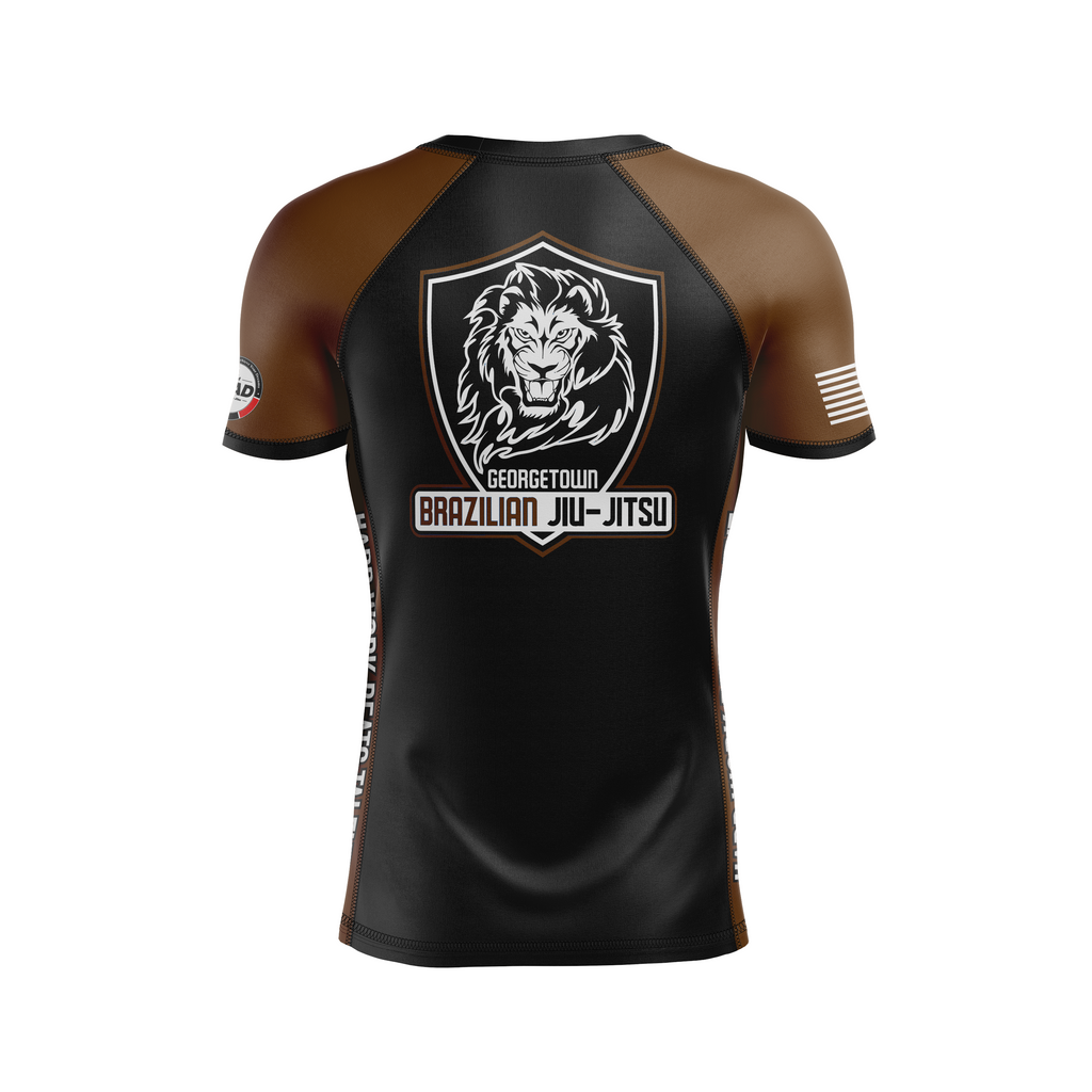GTX BJJ men's rash guard Standard Issue Ranked, black/brown