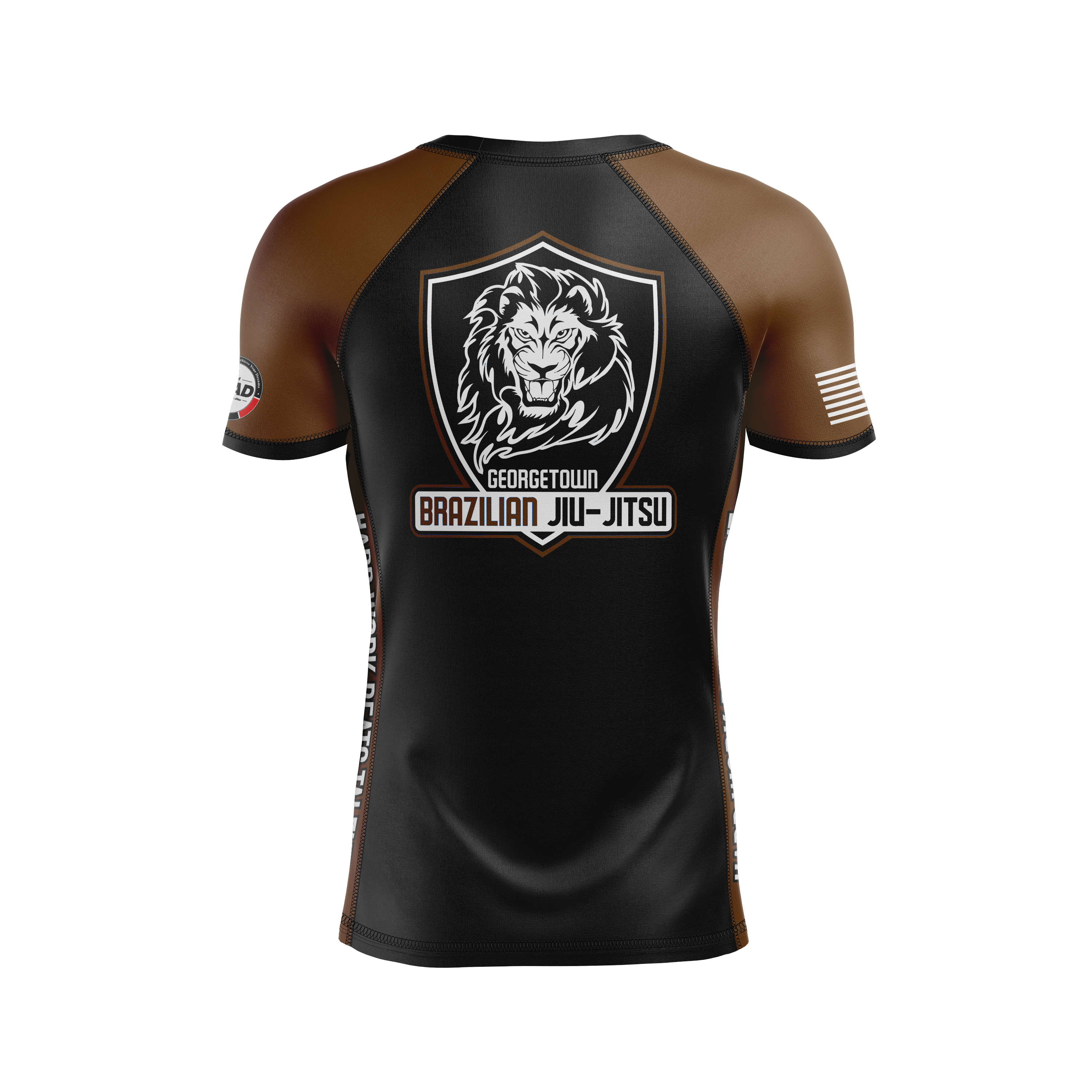 GTX BJJ men's rash guard Standard Issue Ranked, black/brown