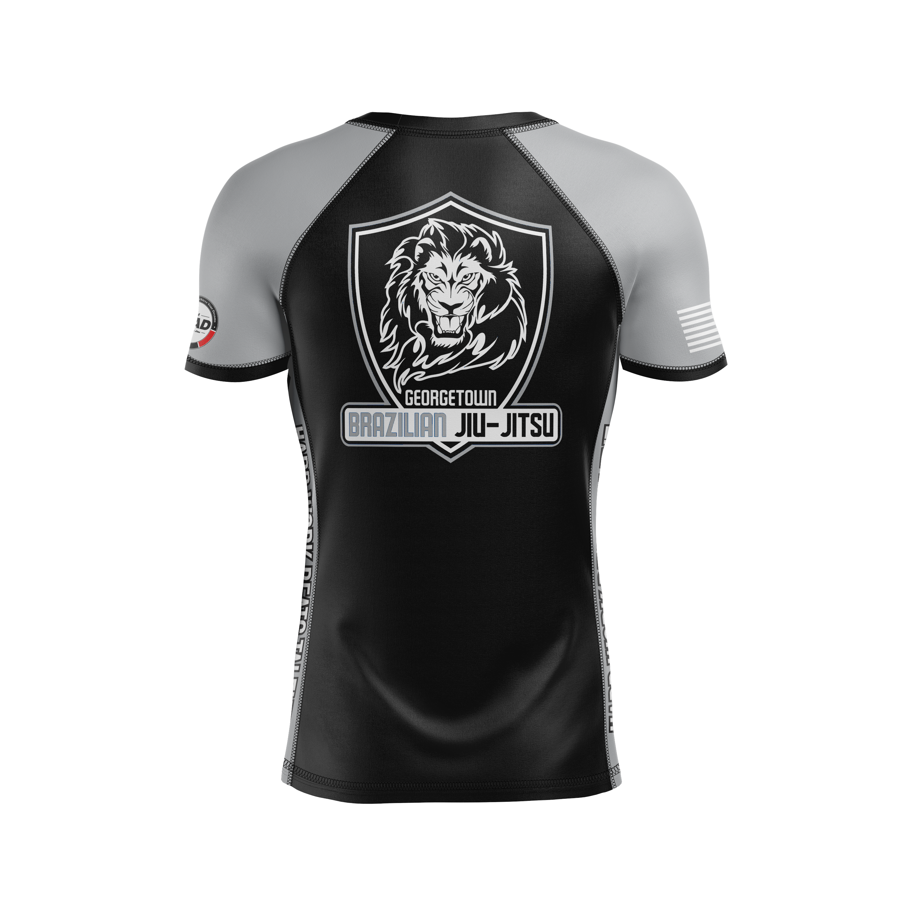 GTX BJJ men's rash guard Standard Issue Ranked, black/grey