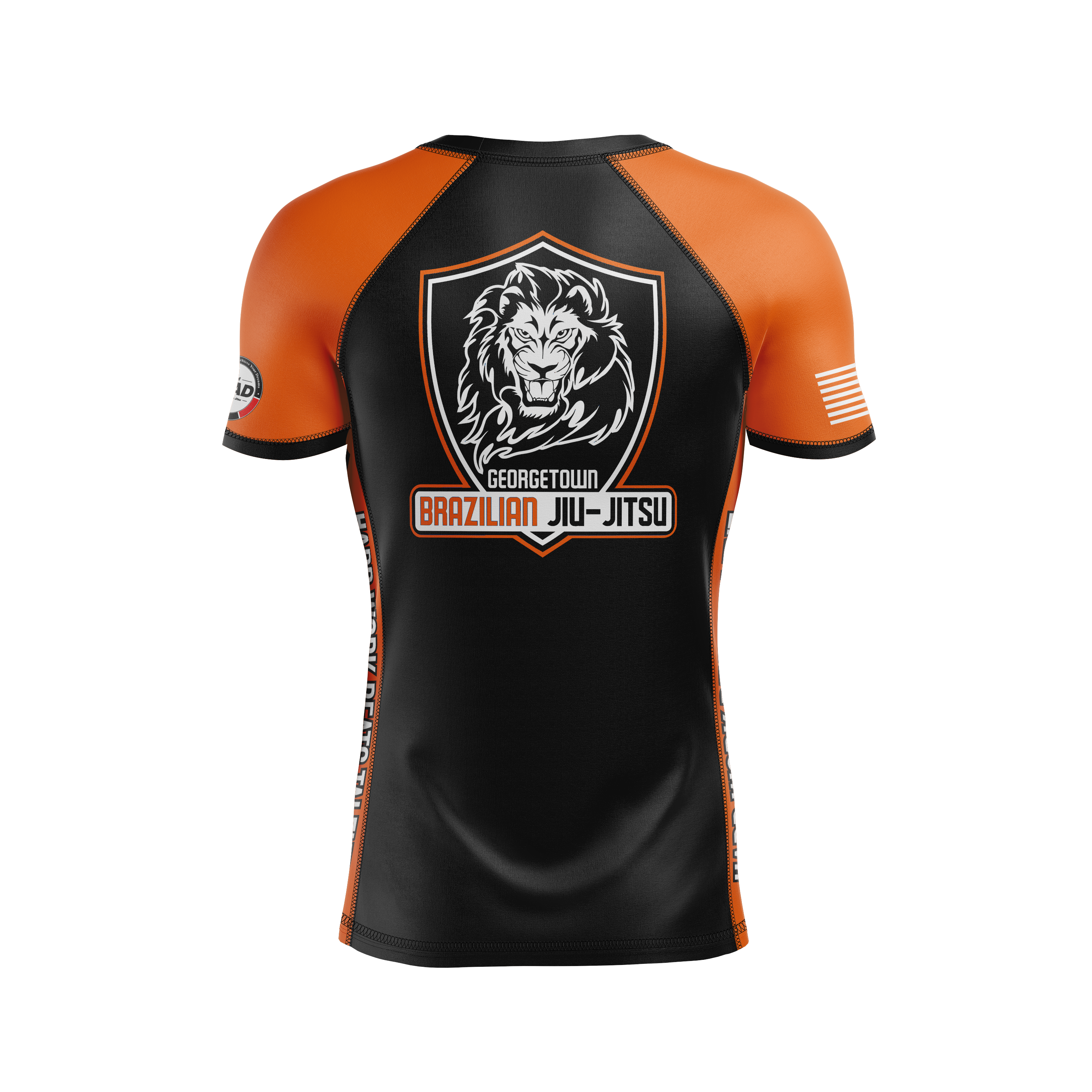 GTX BJJ men's rash guard Standard Issue Ranked, black/orange