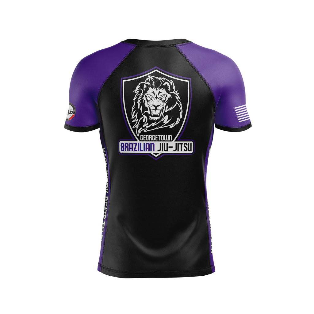 GTX BJJ men's rash guard Standard Issue Ranked, black/purple