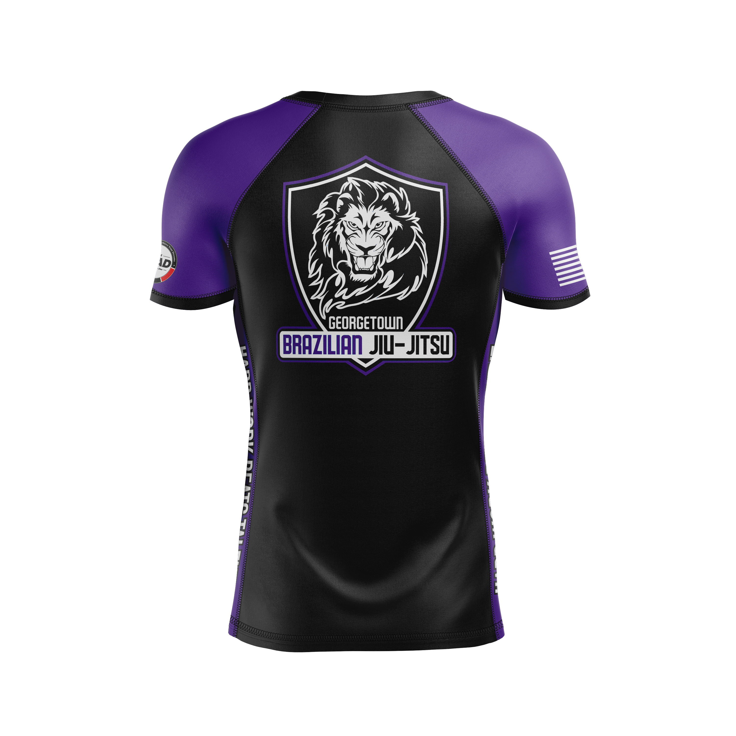 GTX BJJ men's rash guard Standard Issue Ranked, black/purple