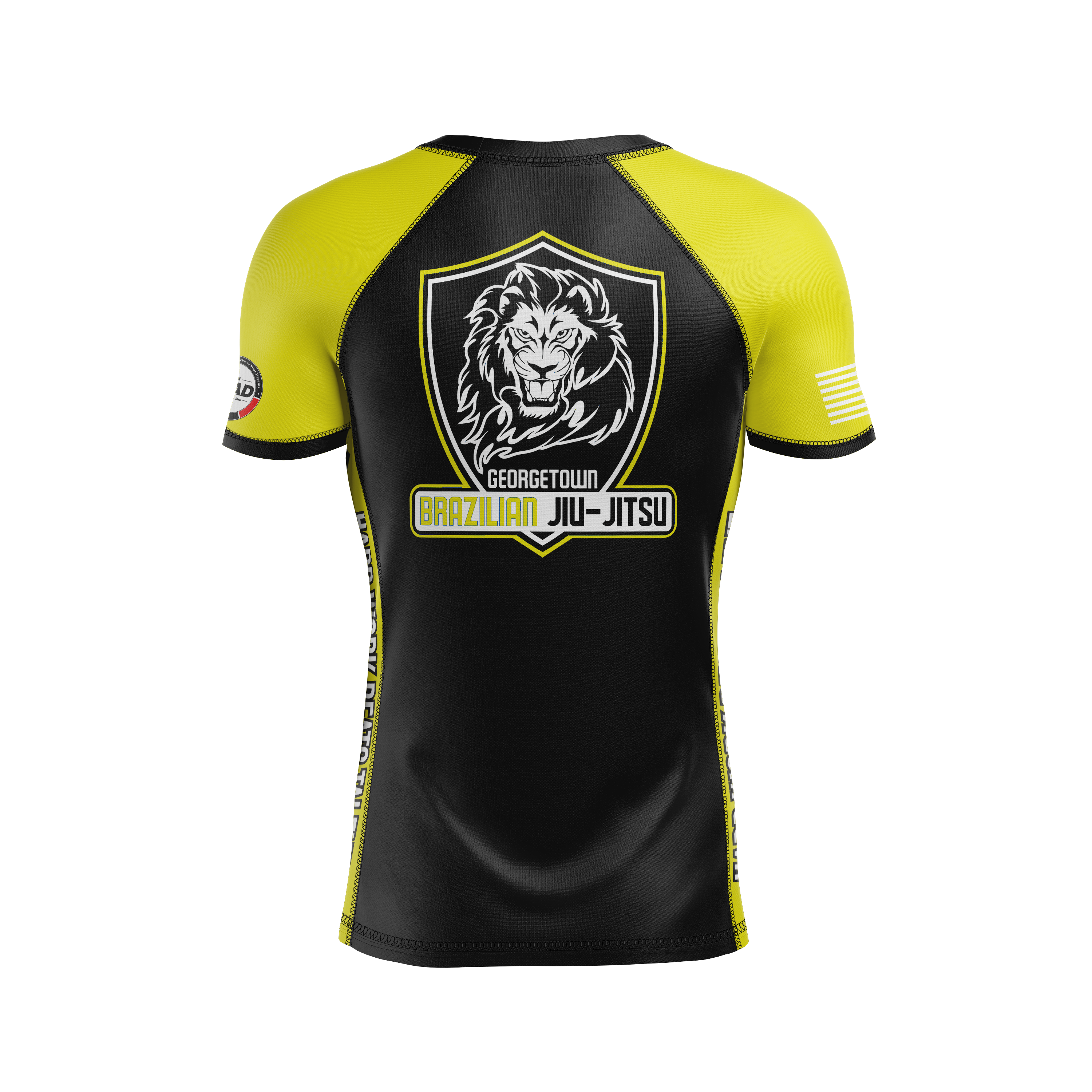 GTX BJJ men's rash guard Standard Issue Ranked, black/yellow