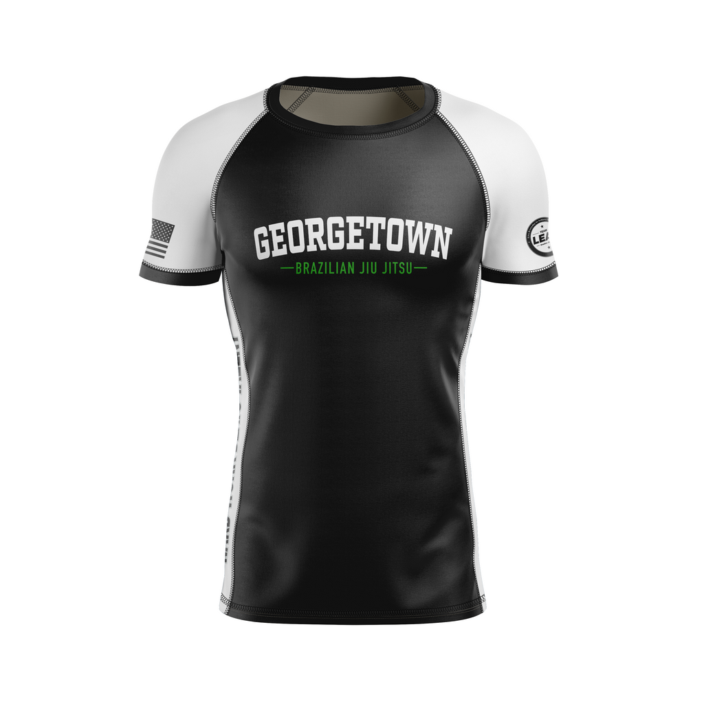 GTX BJJ men's rash guard Standard Issue Ranked, black/white