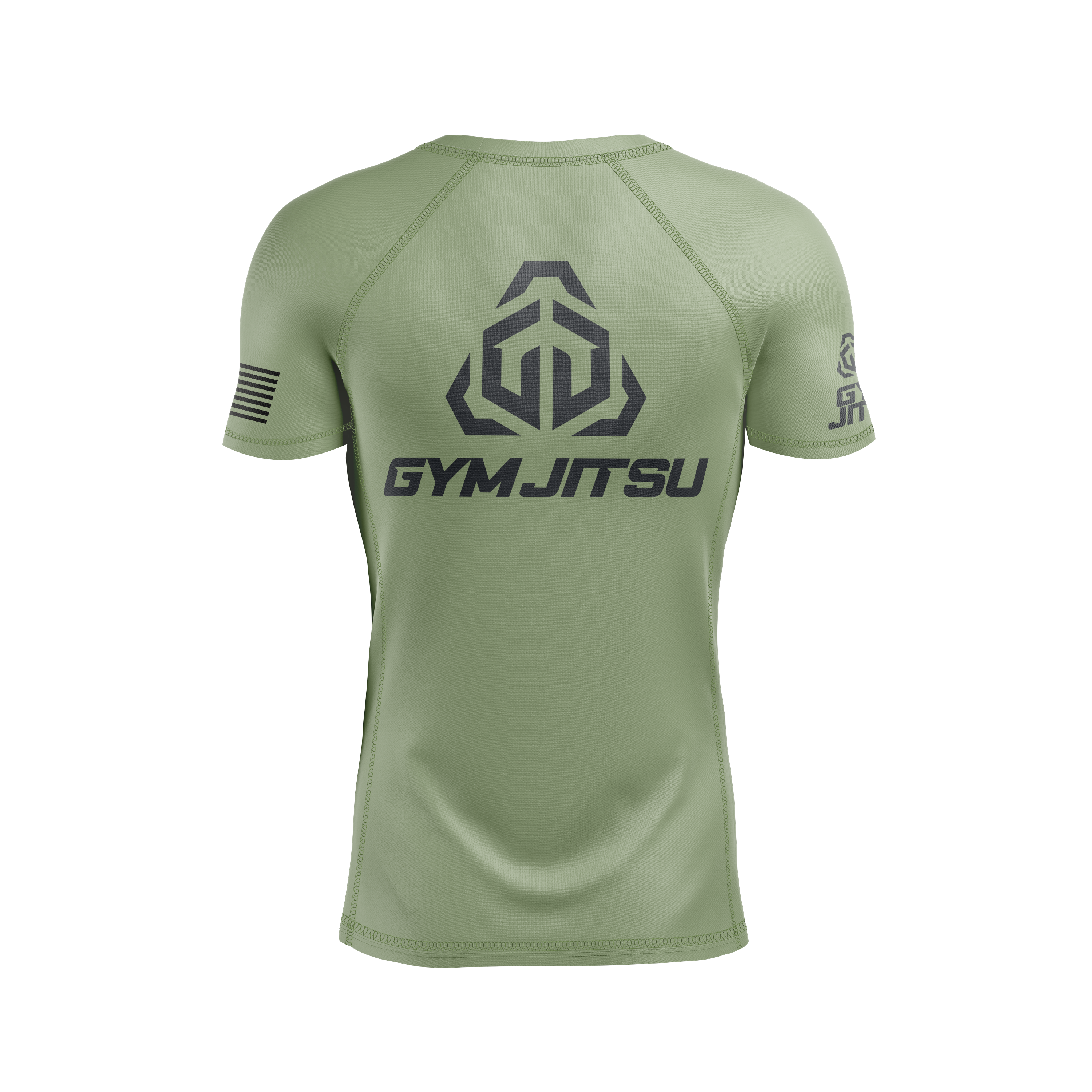Gym Jitsu men's rash guard Standard Issue, pale olive