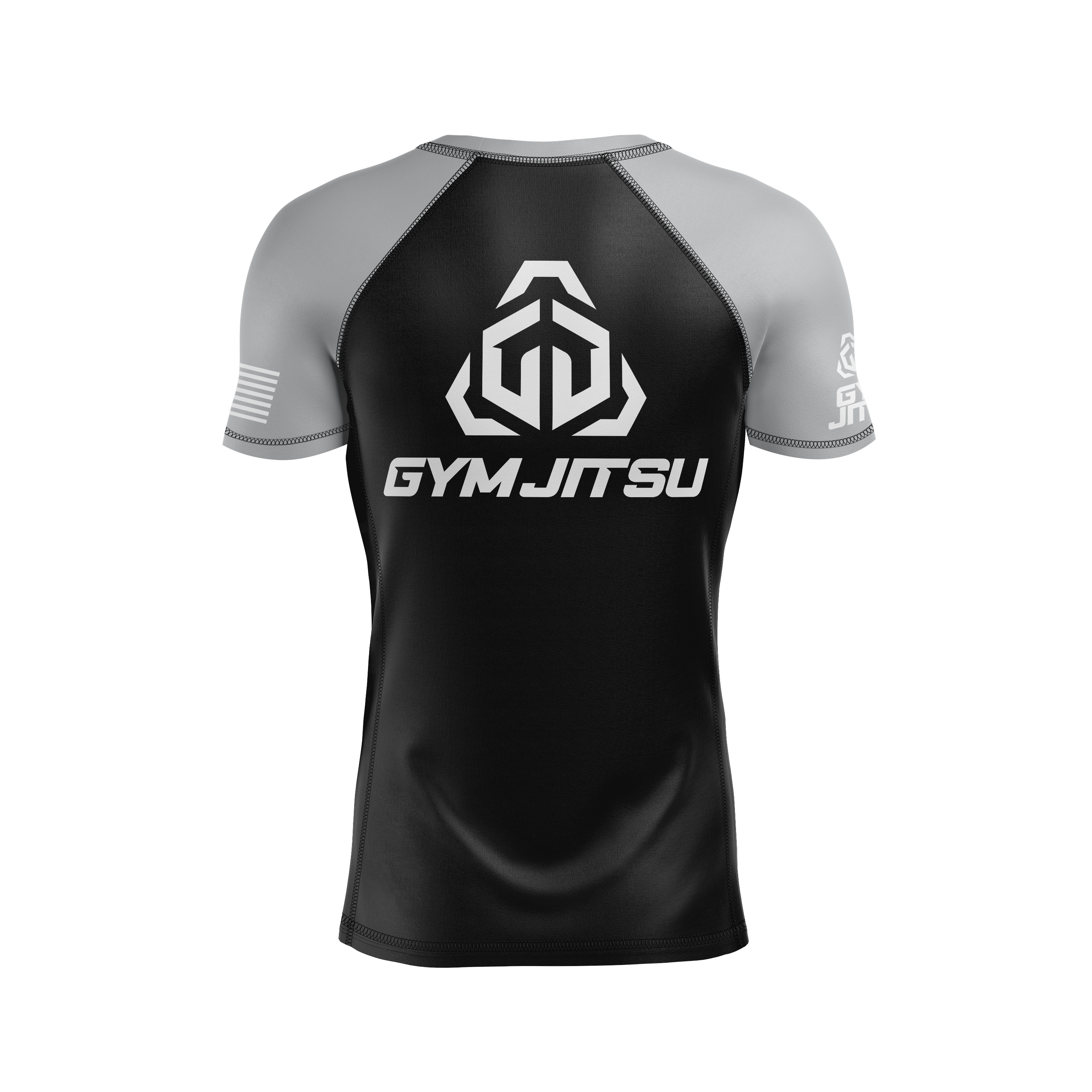 Gym Jitsu men's rash guard Standard Issue Ranked, black/grey