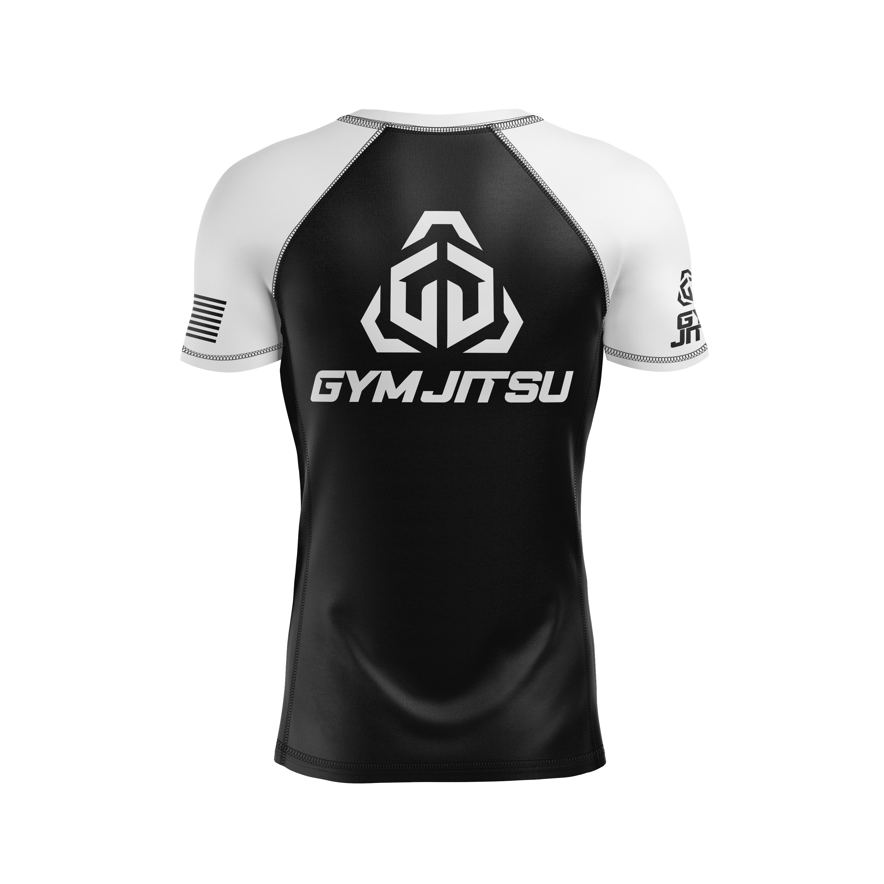 Gym Jitsu men's rash guard Standard Issue Ranked, black/white