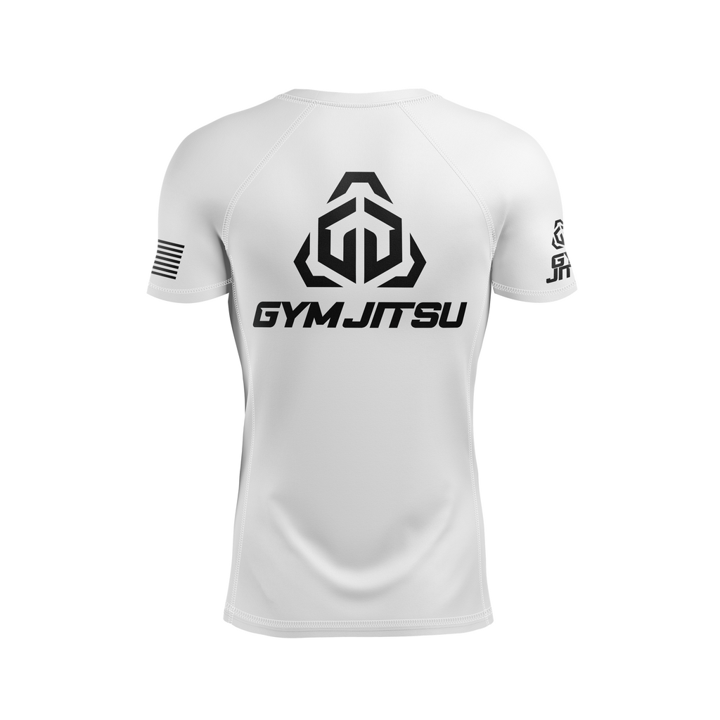Gym Jitsu men's rash guard Standard Issue, white