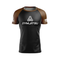Gym Jitsu men's rash guard Standard Issue Ranked, black/brown