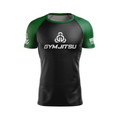 Gym Jitsu men's rash guard Standard Issue Ranked, black/green
