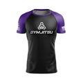Gym Jitsu men's rash guard Standard Issue Ranked, black/purple