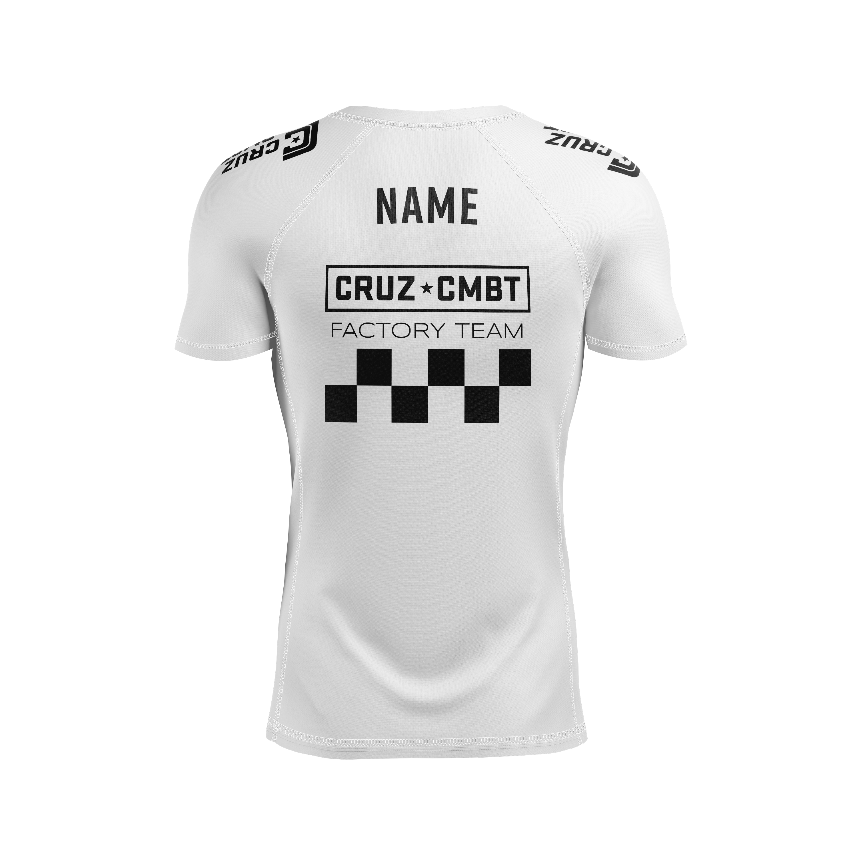 DxW: Intimidator men's rash guard, white