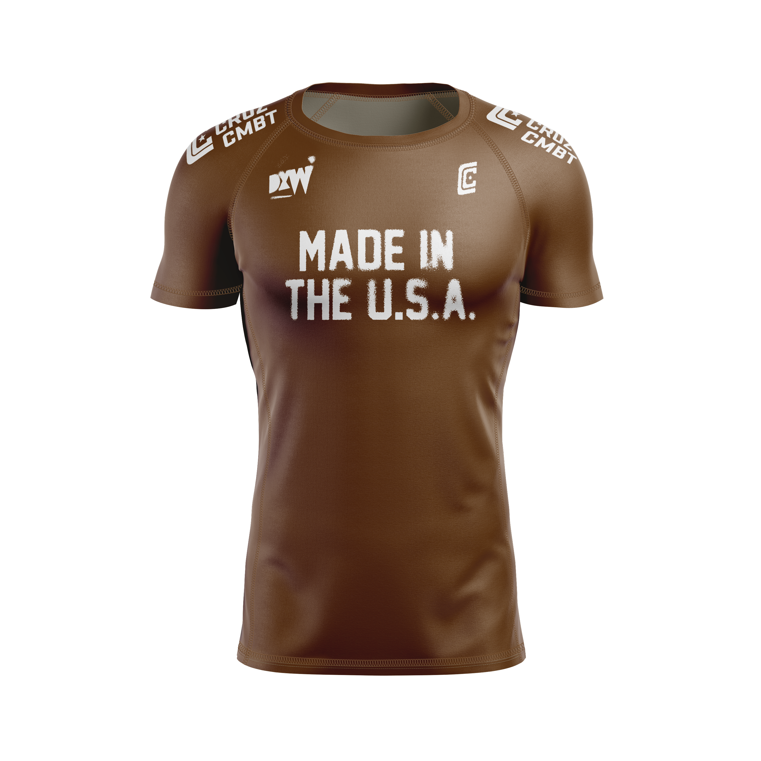 DxW: Intimidator men's rash guard, brown