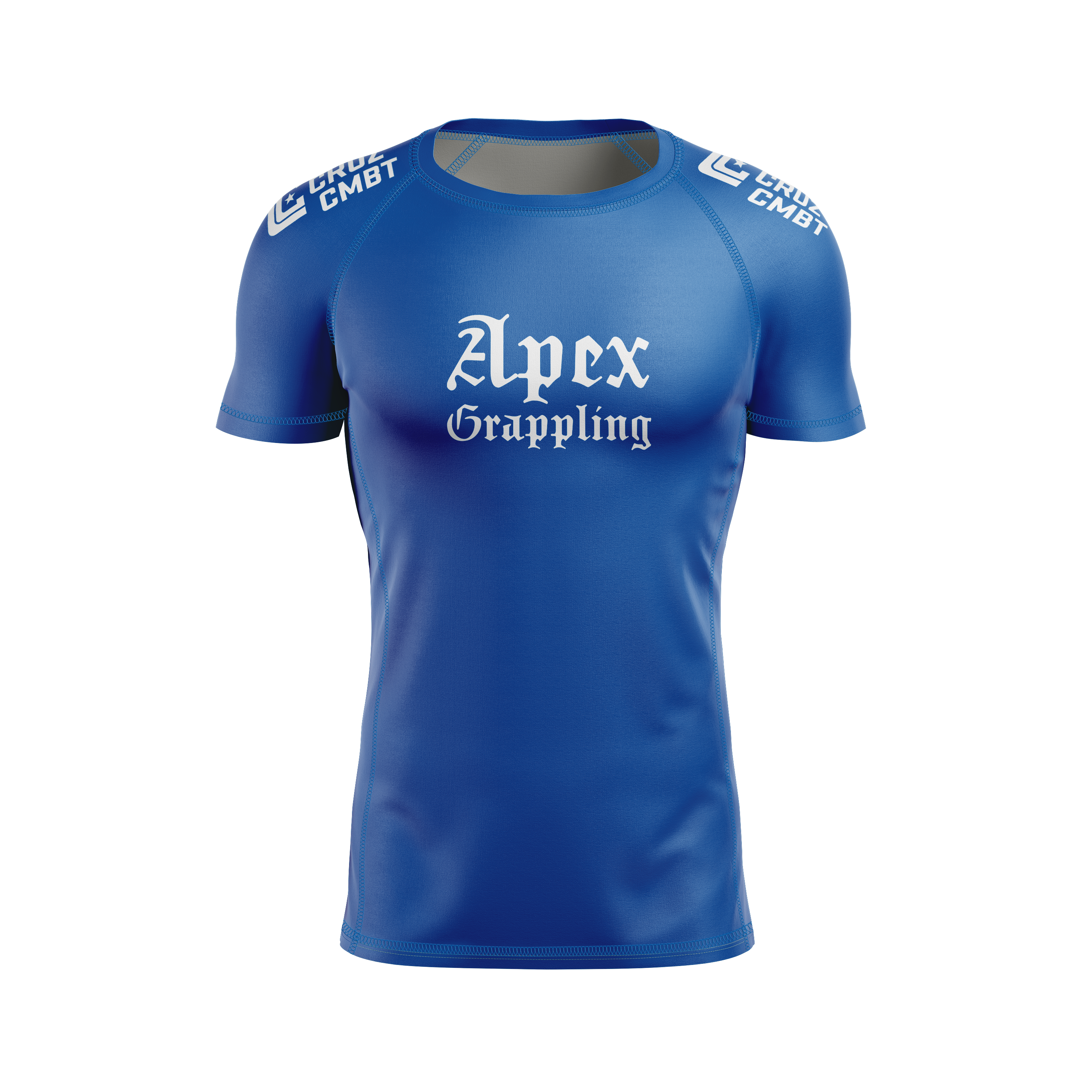 Apex Grappling men's rash guard Ironkeep, blue