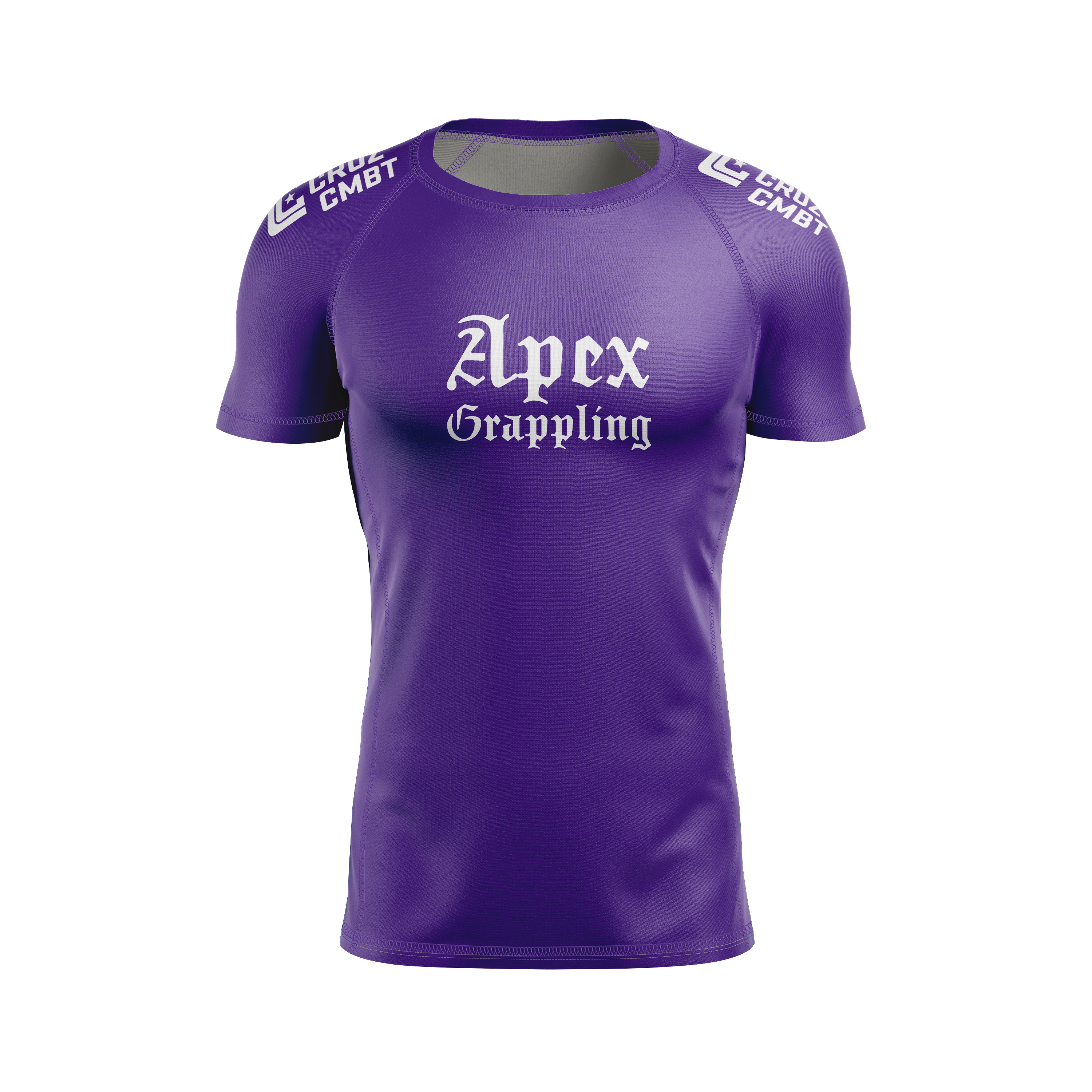 Apex Grappling men's rash guard Ironkeep, purple
