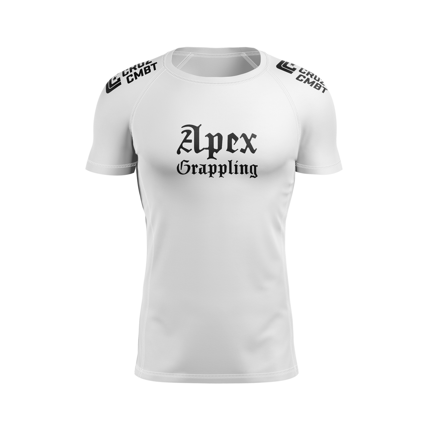 Apex Grappling men's rash guard Ironkeep, white