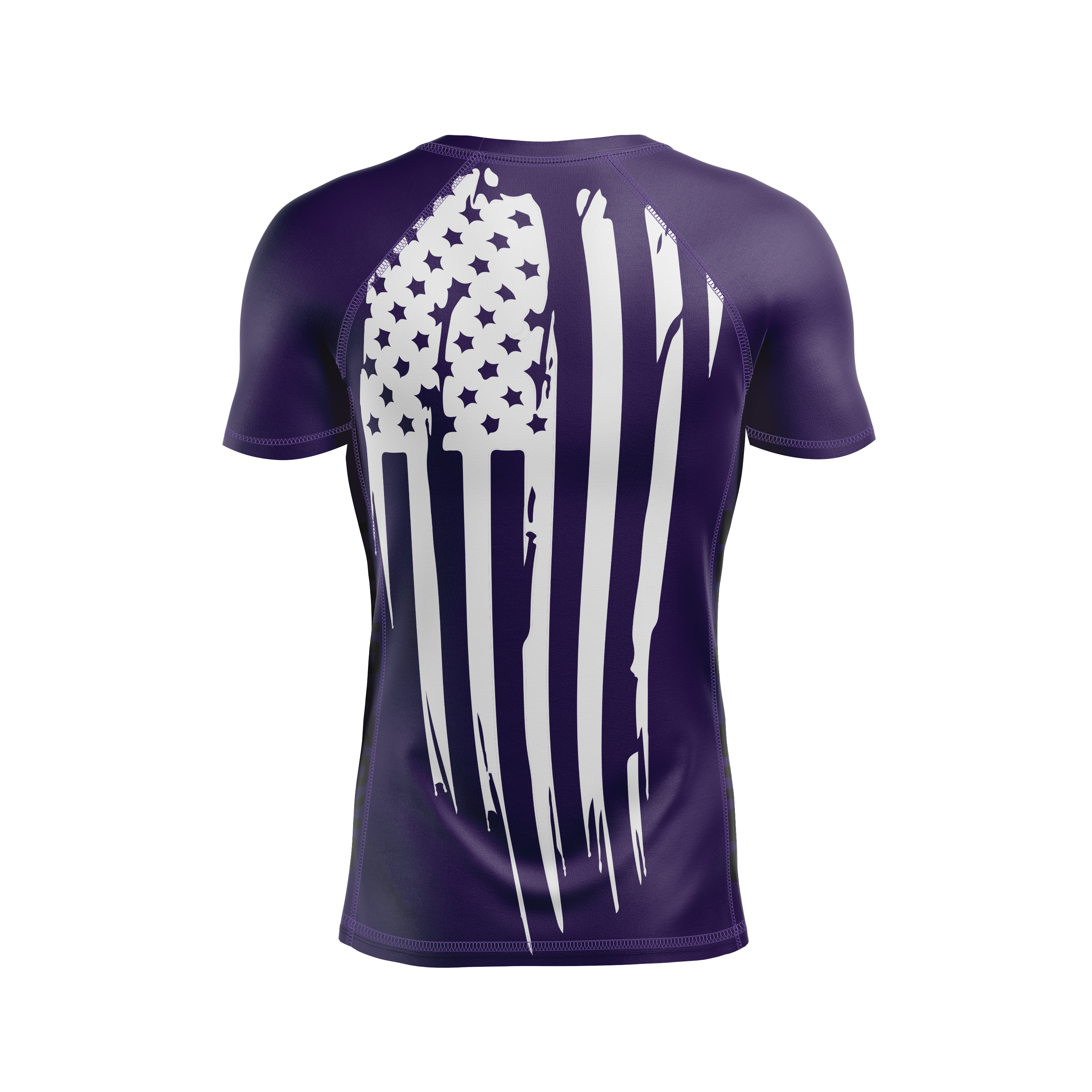 Lui Jiu Jitsu men's rash guard Necessary Violence, deep purple