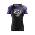 Lancer BJJ men's rash guard Lancer Ranked, black and purple