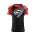 Lancer BJJ men's rash guard Lancer Ranked, black and red