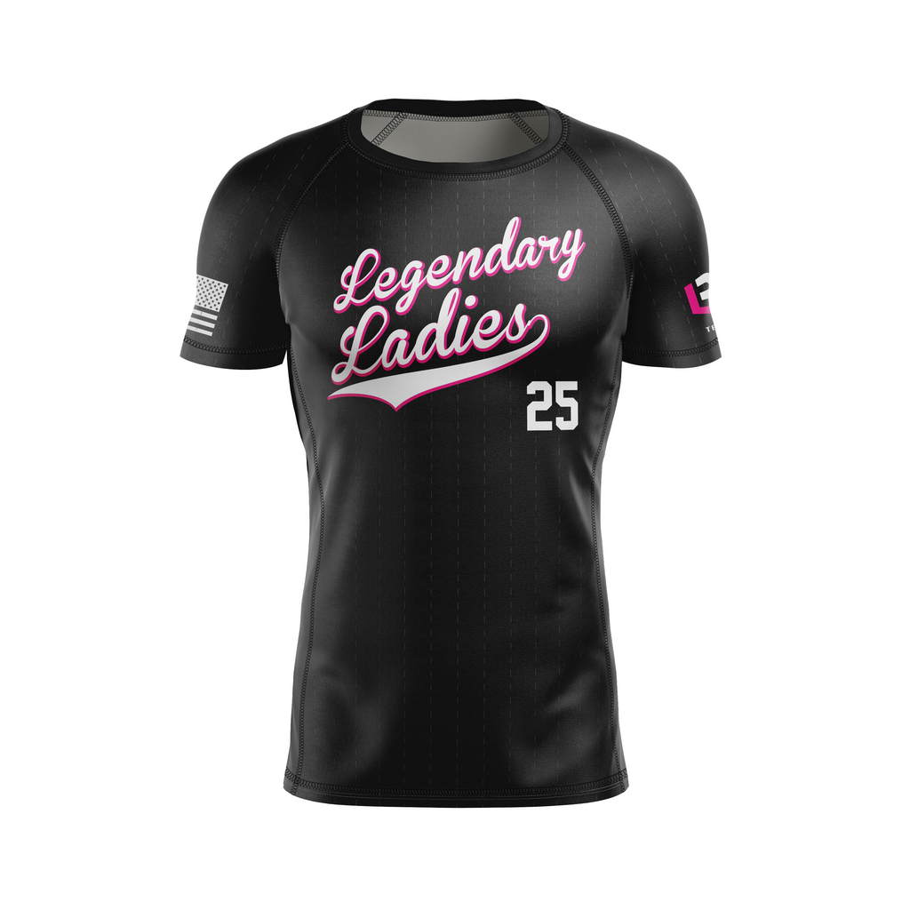 Legends BJJ men's rash guard Pastime, black