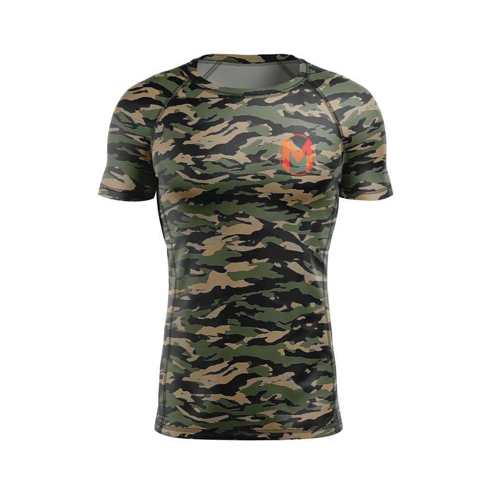 Magness BJJ men's rash guard El Tigre, black/tan/o.d.