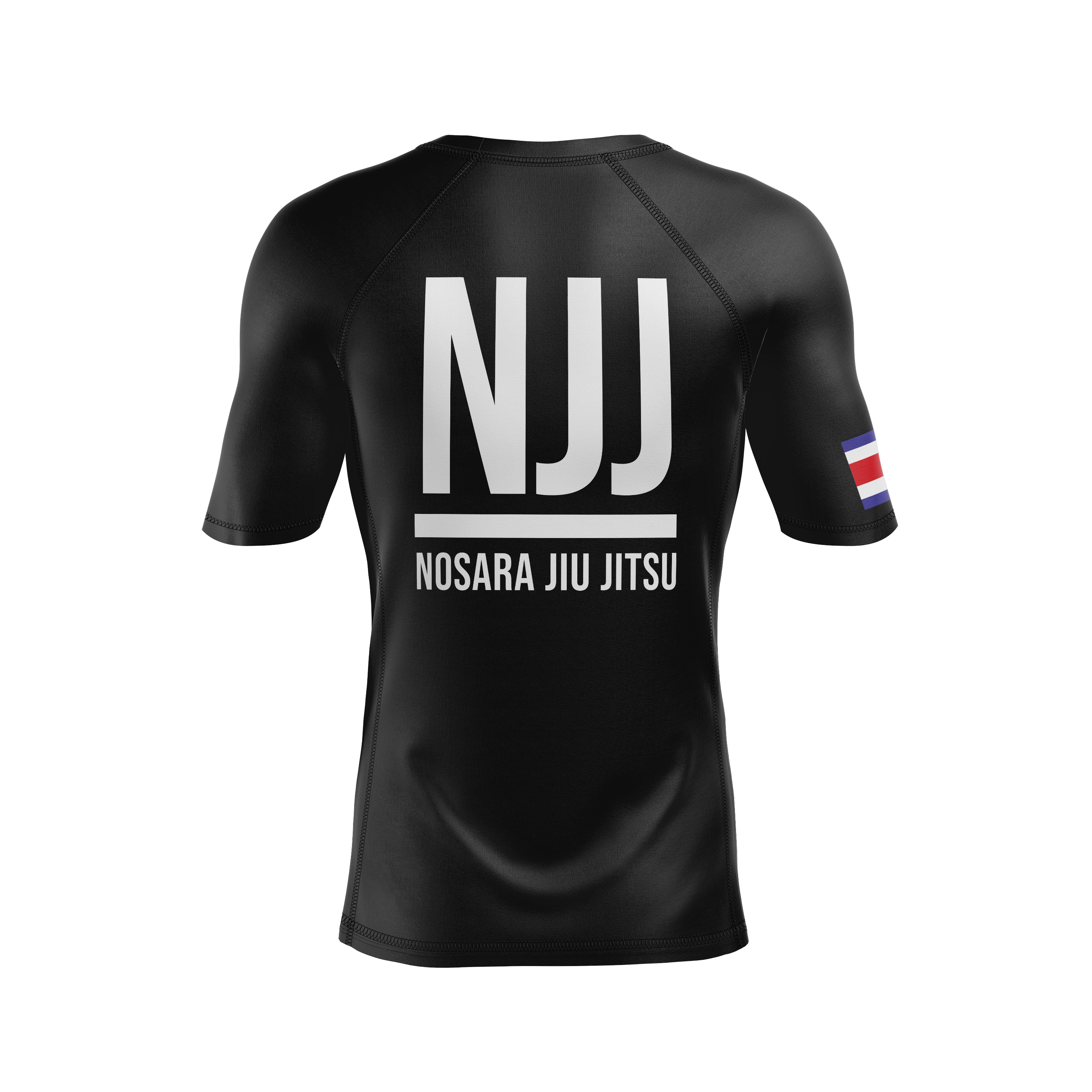 wholesale Nosara men's rash guard Flag, black