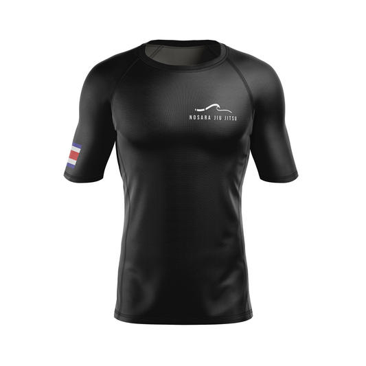 wholesale Nosara men's rash guard Flag, black