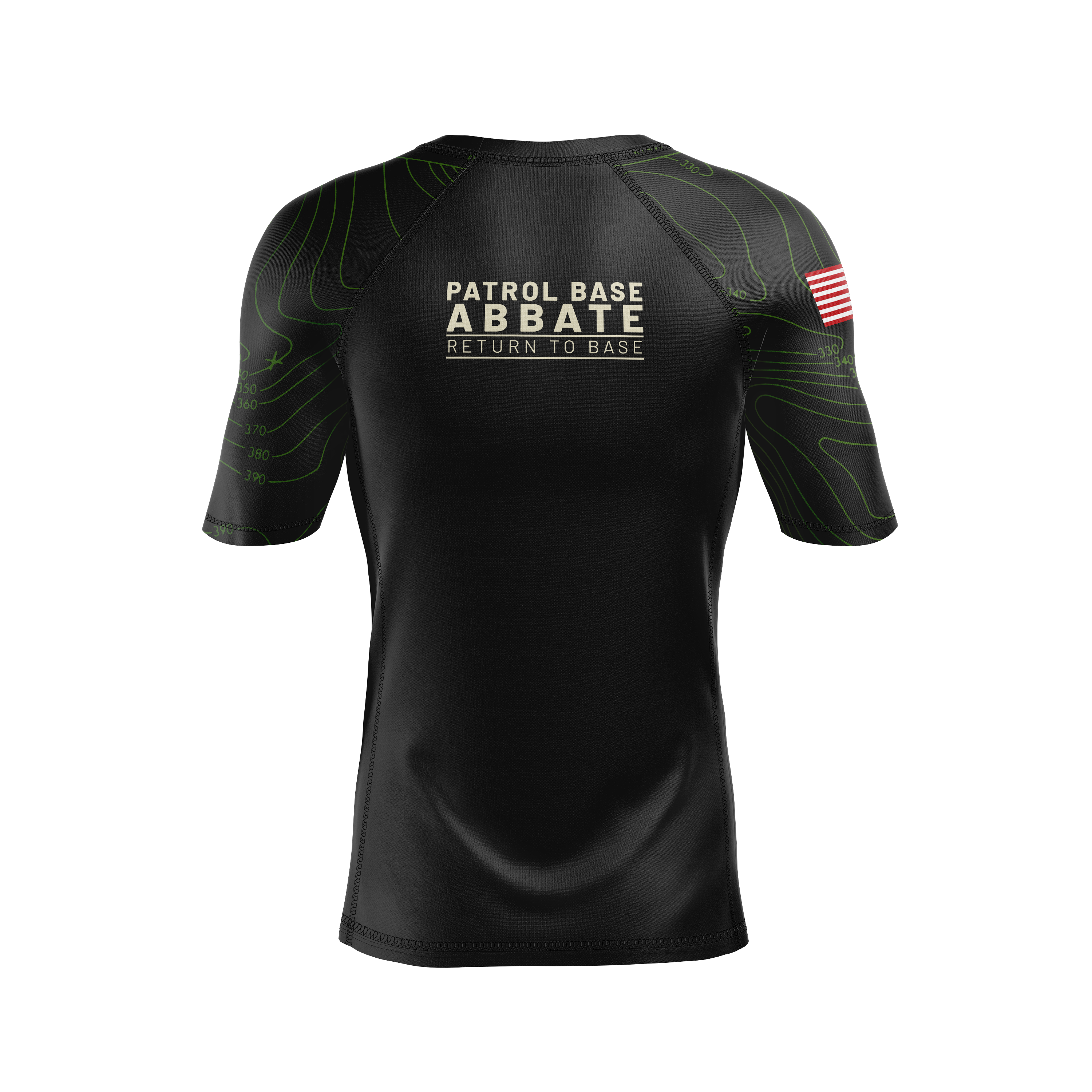 Patrol Base Abbate men's rash guard Topo, black and green
