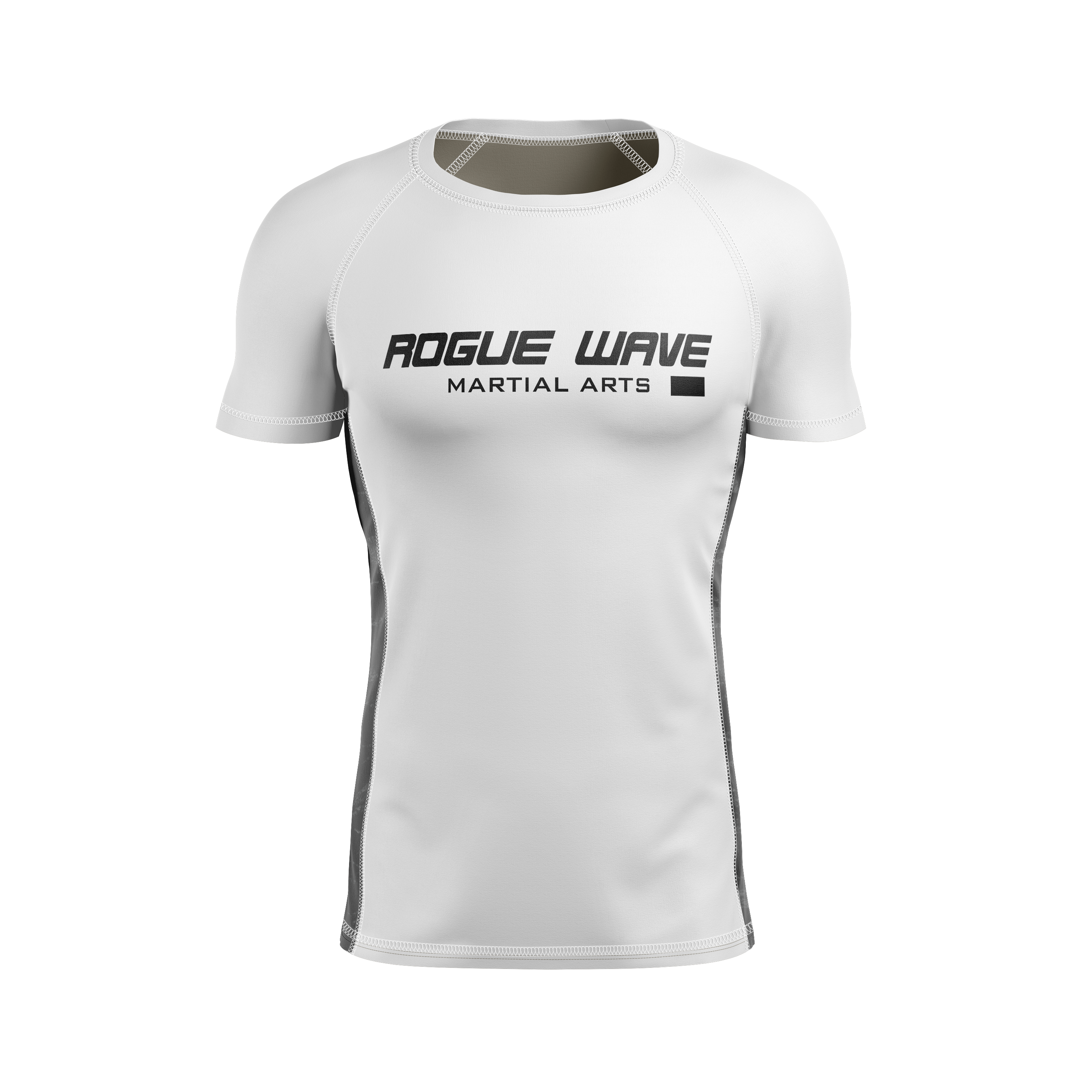 Rogue Wave men's rash guard Standard Issue Ranked, white