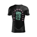 Twisted Rooster men's rash guard Head Honcho, black/carib.green/pink