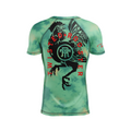 Twisted Rooster men's rash guard Standard Issue, Carib. green tie-dye