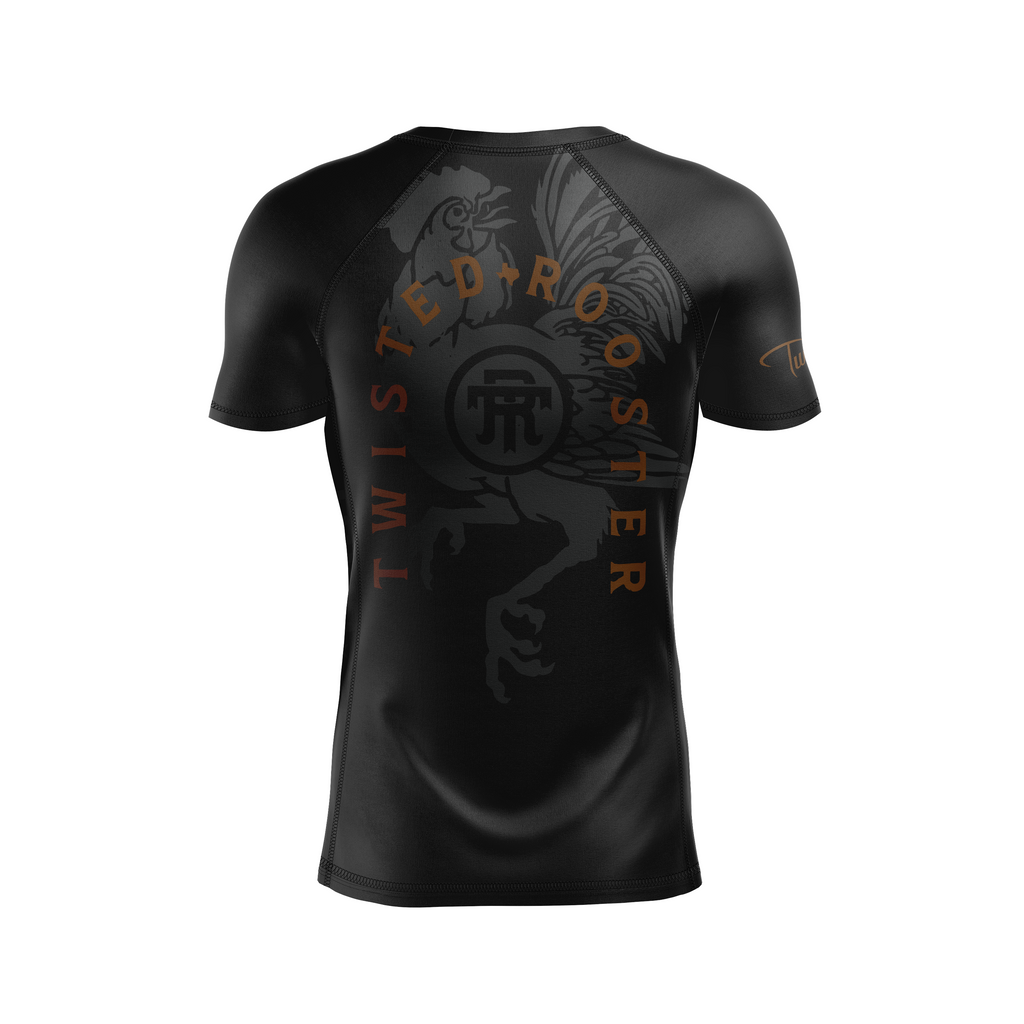 Twisted Rooster Men's Rash Guard (Brown & Black)